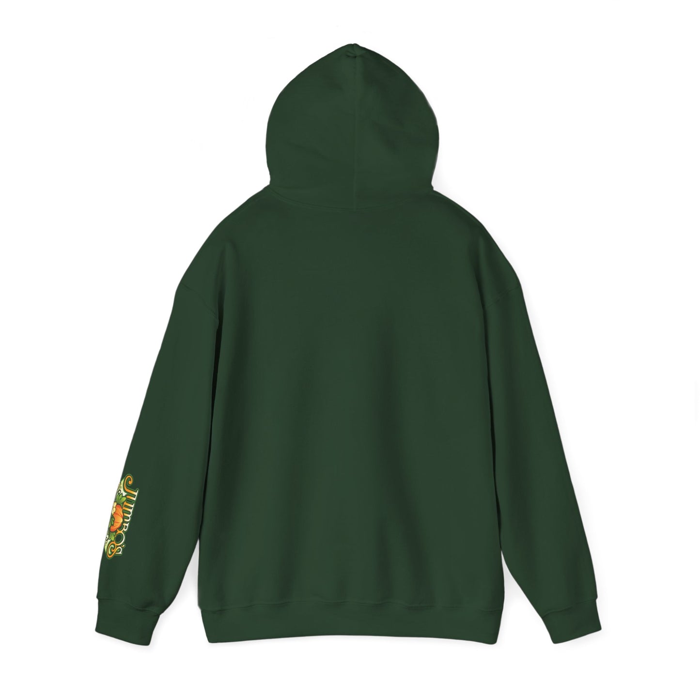 Pumpkin Season Gildan Hoodie | Jumbo’s Pumpkin Patch Logo Sleeve