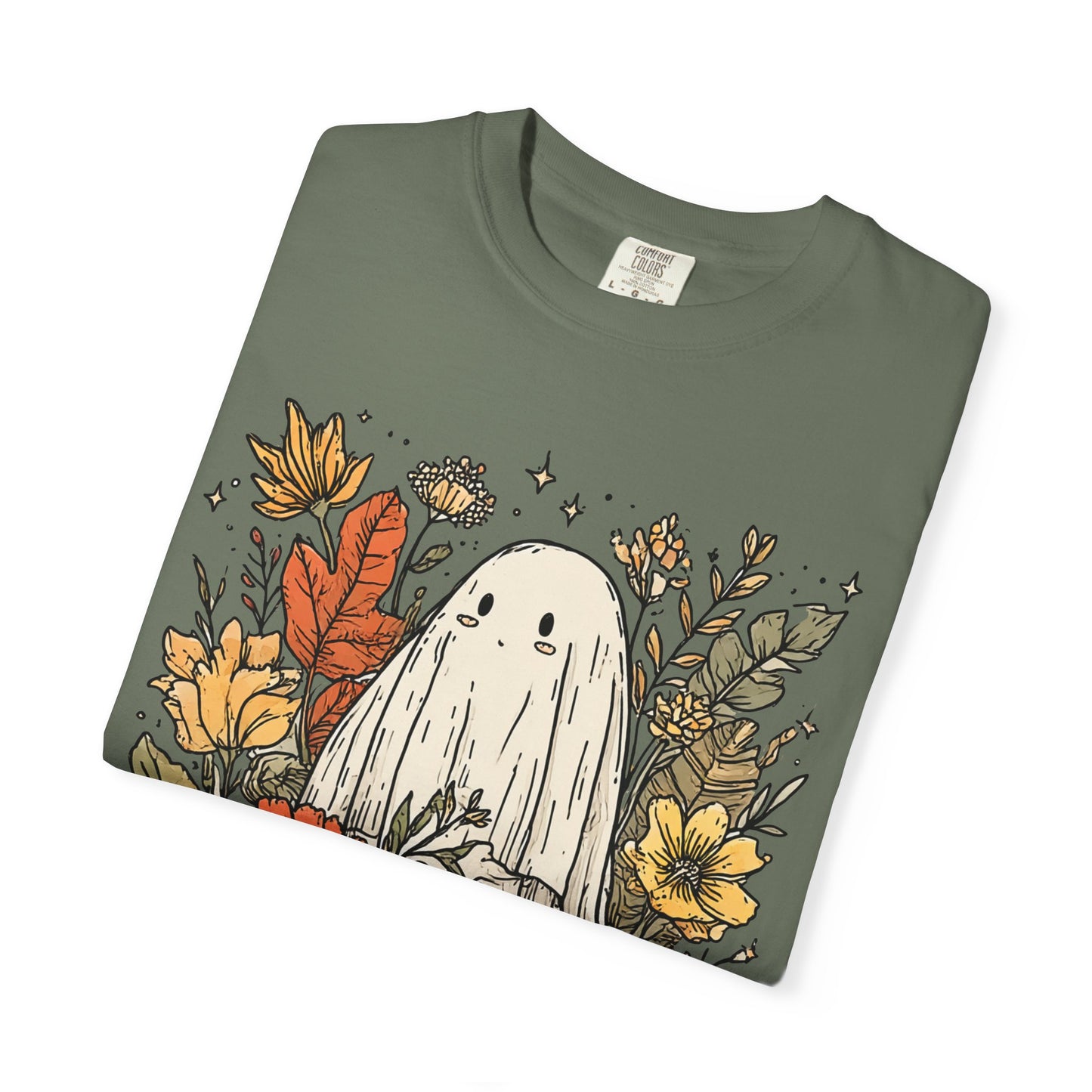 Spooky Ghost & Pumpkin Comfort Colors® Tee – Halloween Fall Graphic Shirt 🎃👻🌻