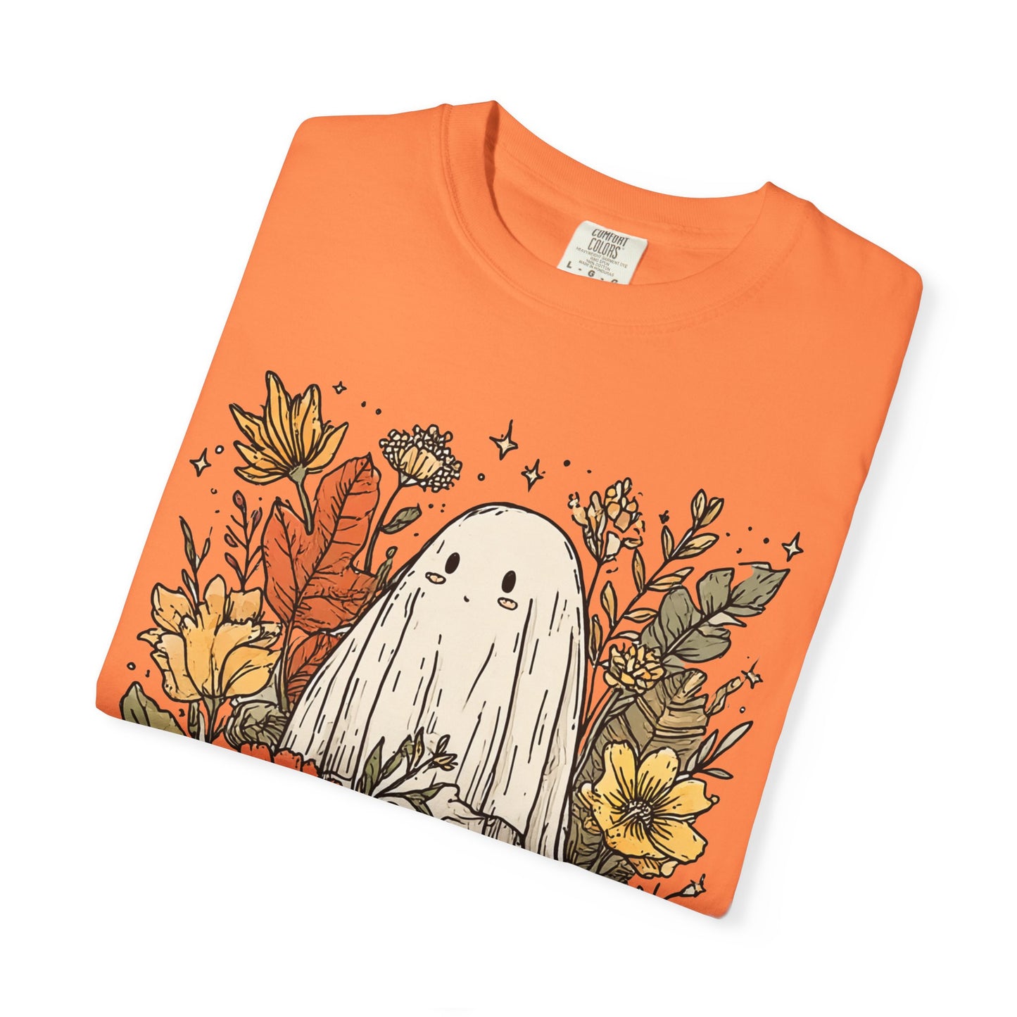 Spooky Ghost & Pumpkin Comfort Colors® Tee – Halloween Fall Graphic Shirt 🎃👻🌻