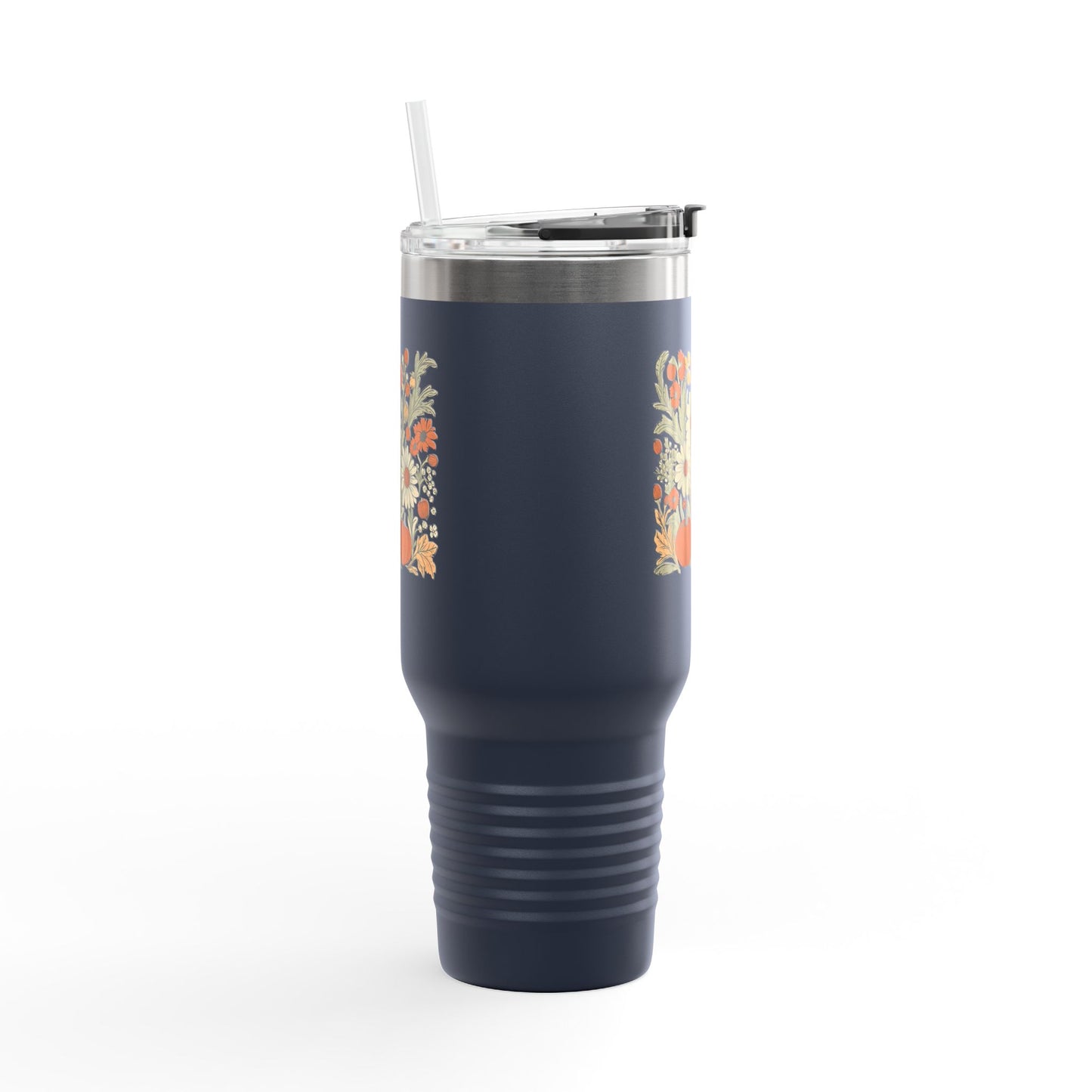 Fall Floral Insulated Travel Mug, 40oz - Eco-Friendly Cup, Autumn Decor, Perfect for Coffee Lovers, Seasonal Gift