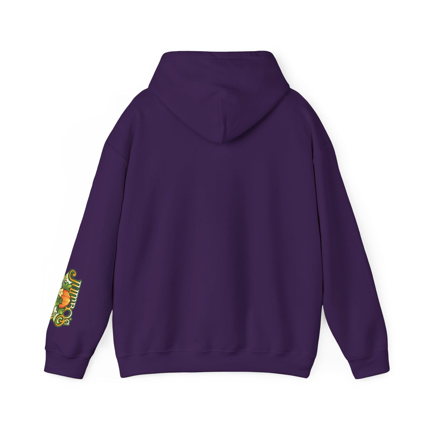 Pumpkin Season Gildan Hoodie | Jumbo’s Pumpkin Patch Logo Sleeve