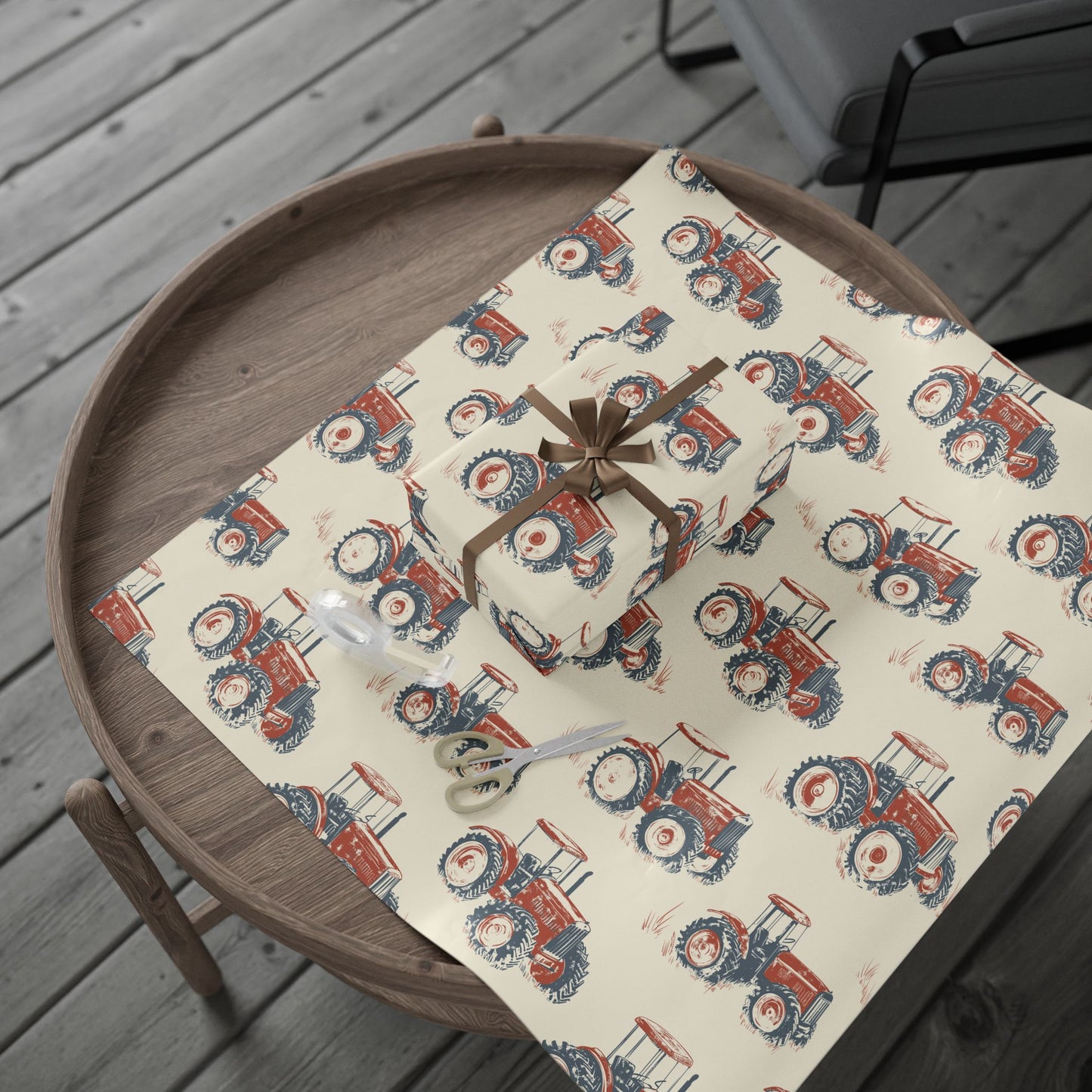 Tractor Wrapping Paper – Rustic Farm Gift Wrap for Kids & Families