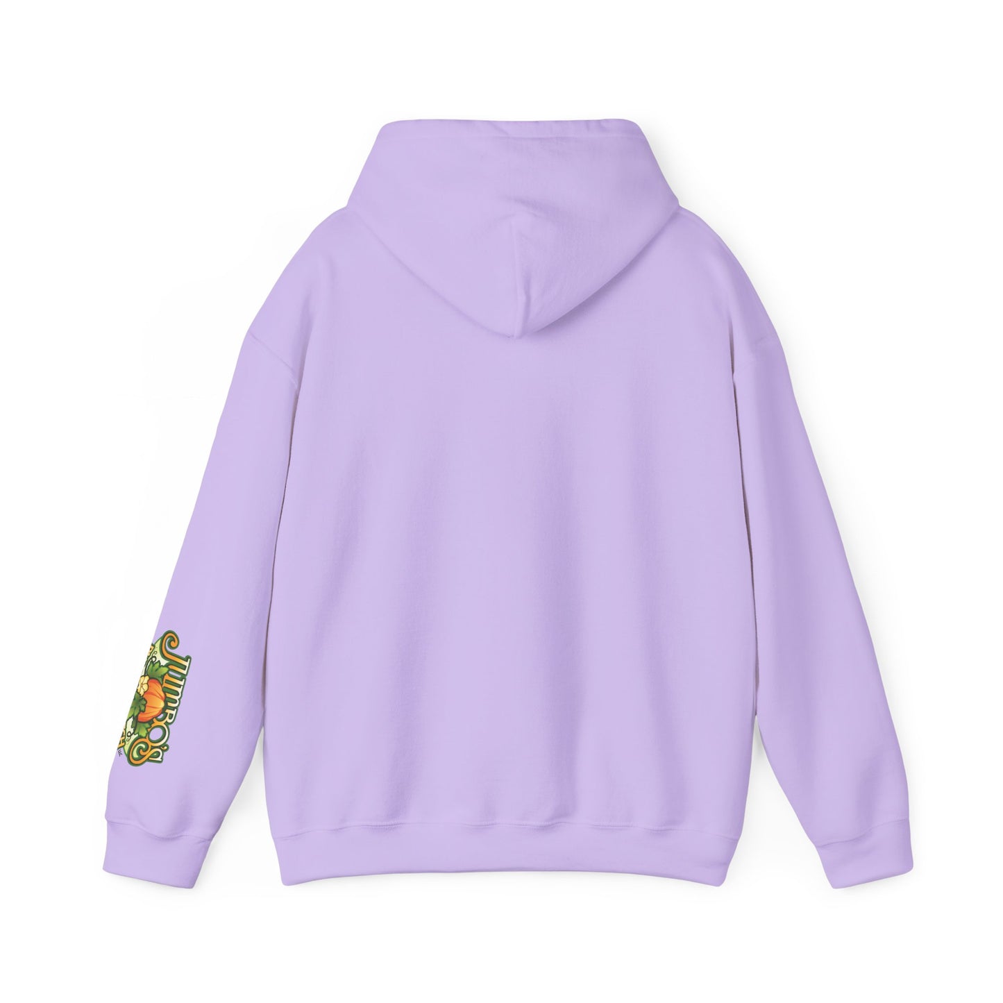 Pumpkin Season Gildan Hoodie | Jumbo’s Pumpkin Patch Logo Sleeve