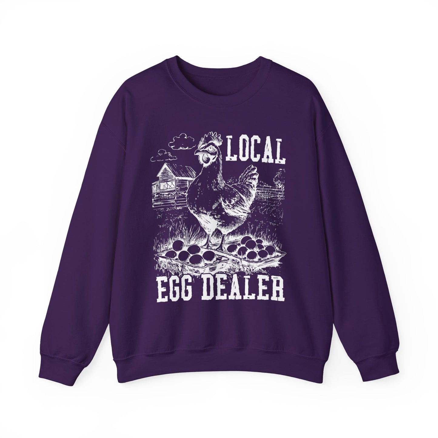 Local Egg Dealer Sweatshirt | Funny Farm Graphic Crewneck | Multiple Colors