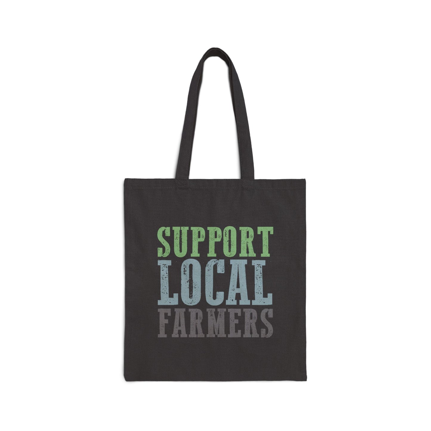Support Local Farmers Cotton Canvas Tote Bag
