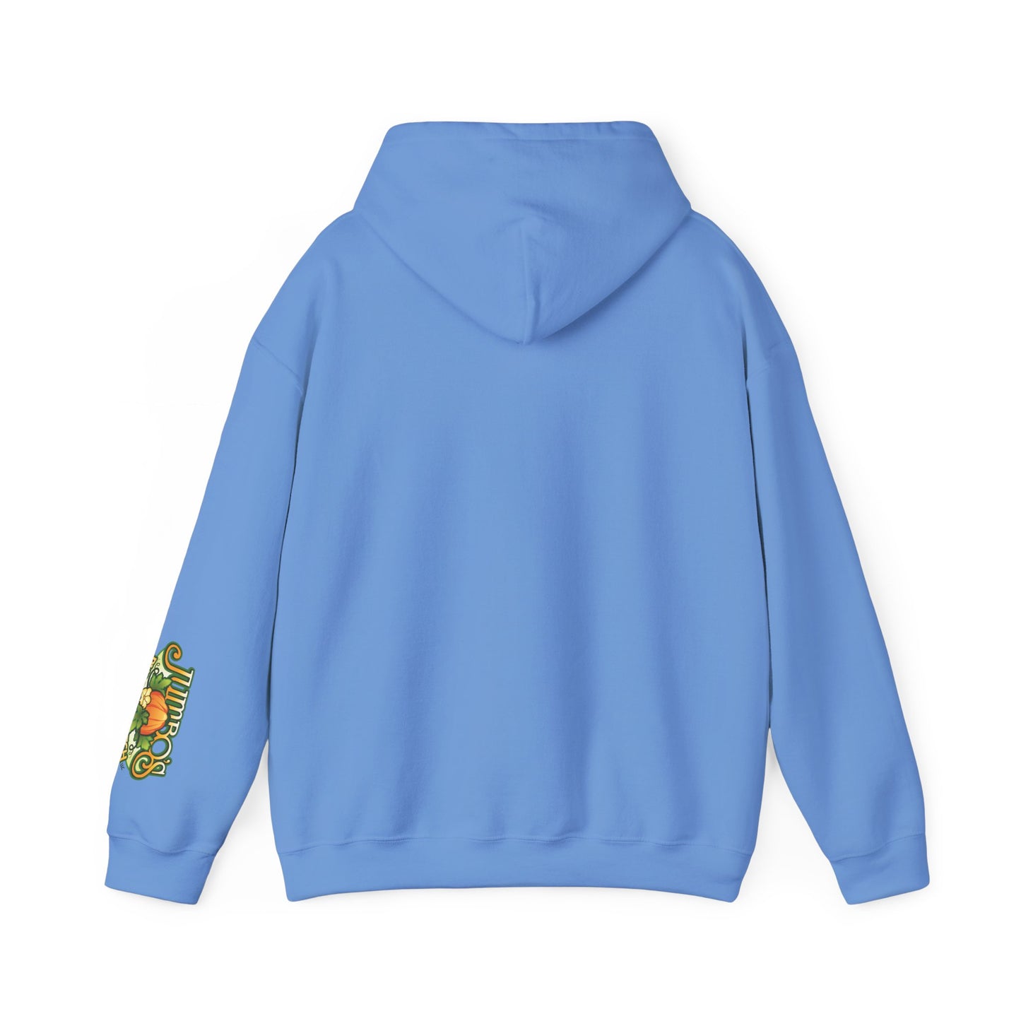 Pumpkin Season Gildan Hoodie | Jumbo’s Pumpkin Patch Logo Sleeve