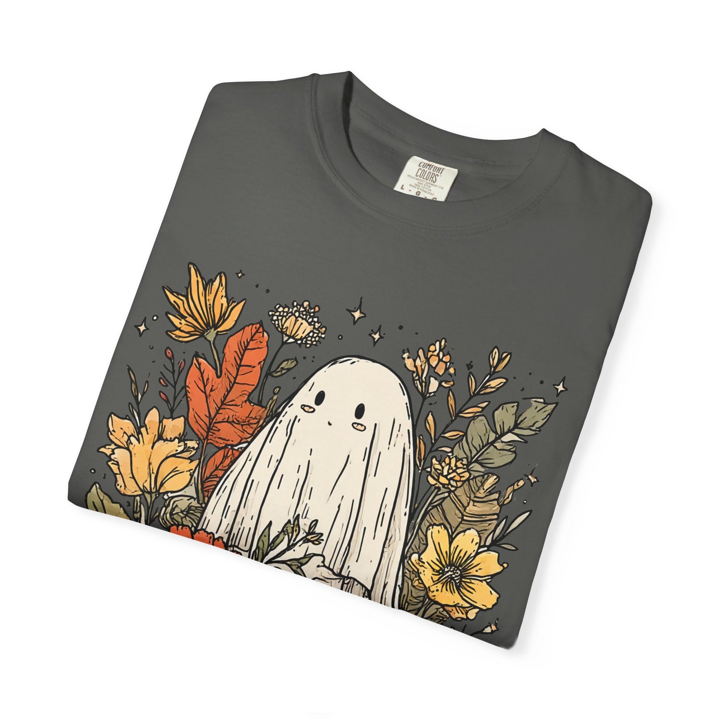 Spooky Ghost & Pumpkin Comfort Colors® Tee – Halloween Fall Graphic Shirt 🎃👻🌻