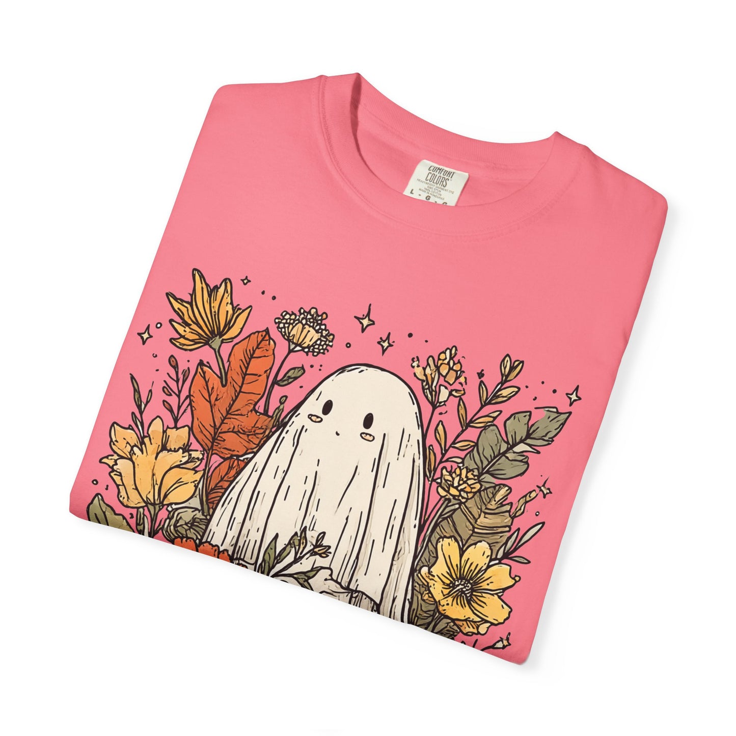 Spooky Ghost & Pumpkin Comfort Colors® Tee – Halloween Fall Graphic Shirt 🎃👻🌻