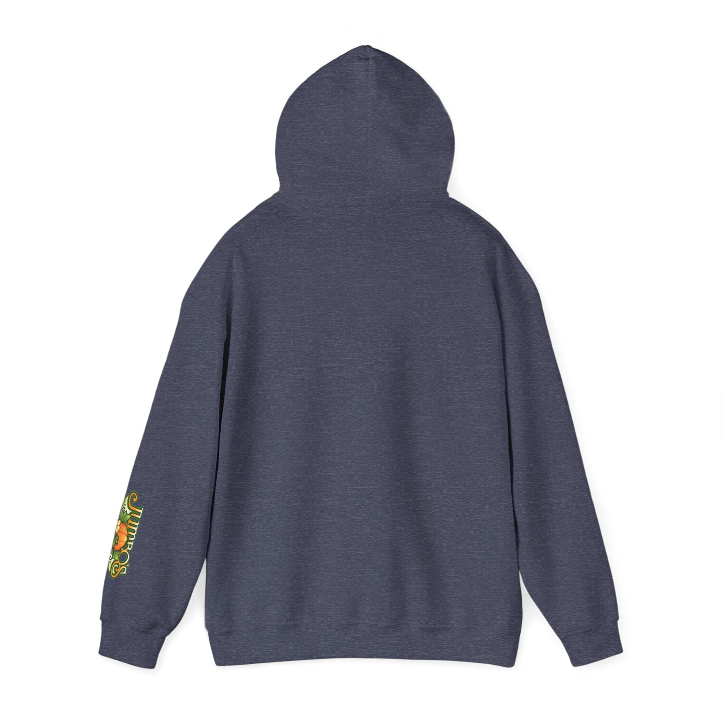 Pumpkin Season Gildan Hoodie | Jumbo’s Pumpkin Patch Logo Sleeve