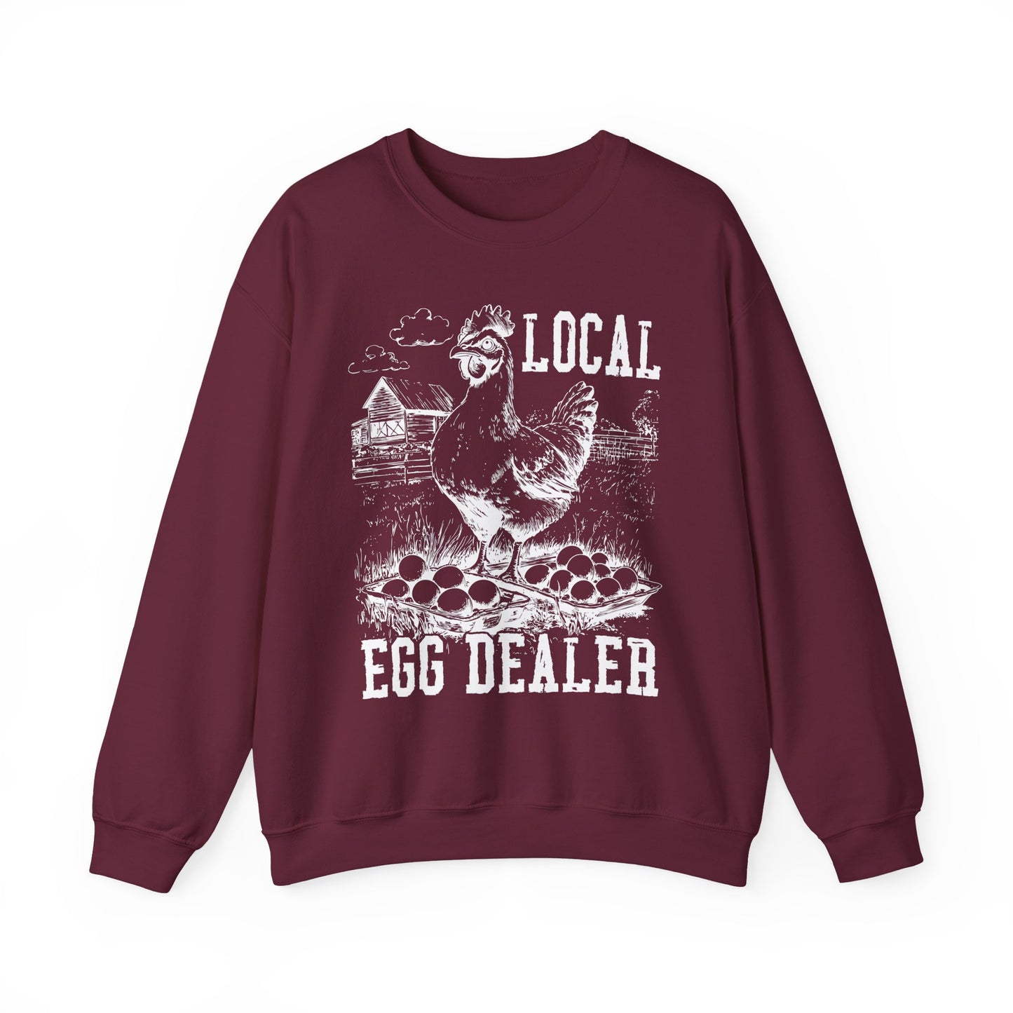 Local Egg Dealer Sweatshirt | Funny Farm Graphic Crewneck | Multiple Colors