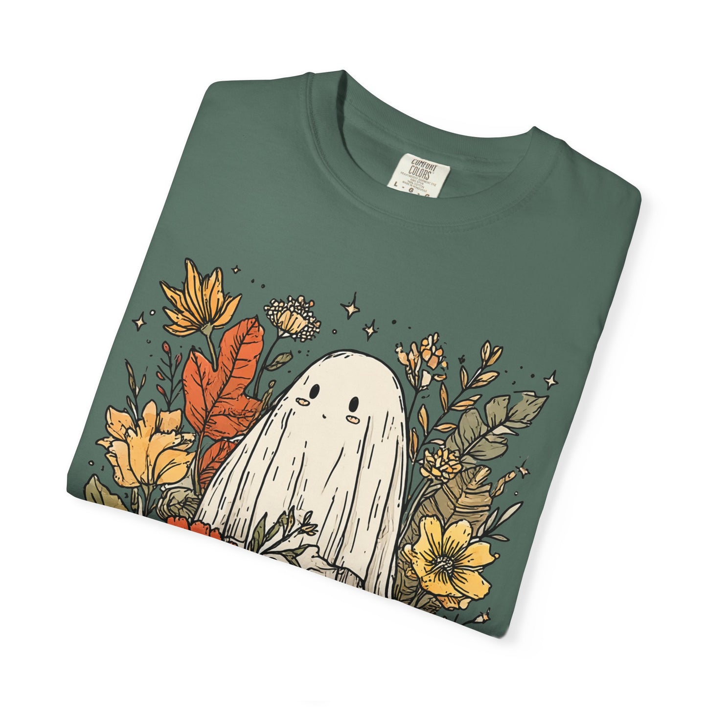 Spooky Ghost & Pumpkin Comfort Colors® Tee – Halloween Fall Graphic Shirt 🎃👻🌻