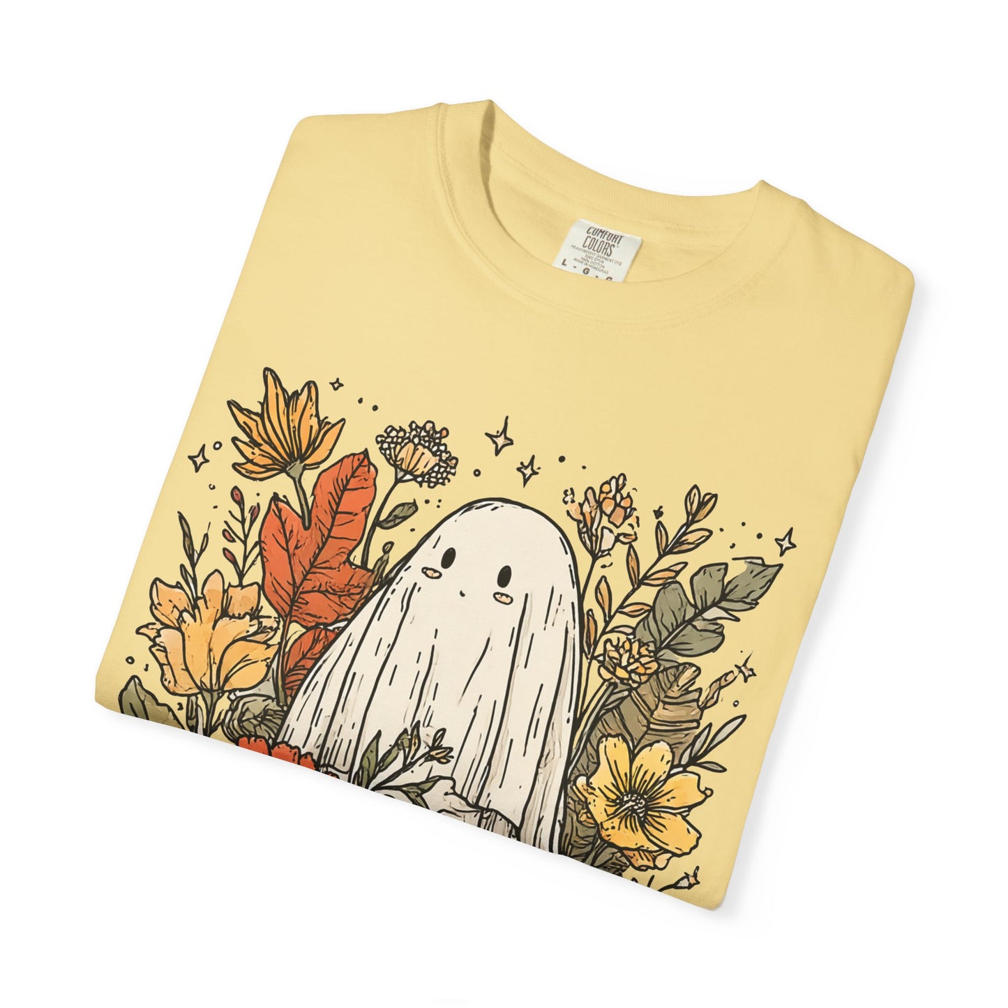 Spooky Ghost & Pumpkin Comfort Colors® Tee – Halloween Fall Graphic Shirt 🎃👻🌻