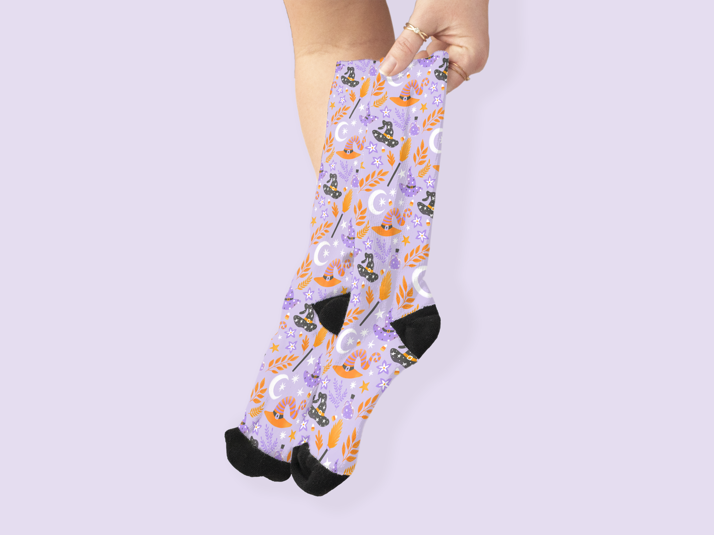 Halloween Crew Socks – Spooky Cats, Witch Hats & Fall Vibes