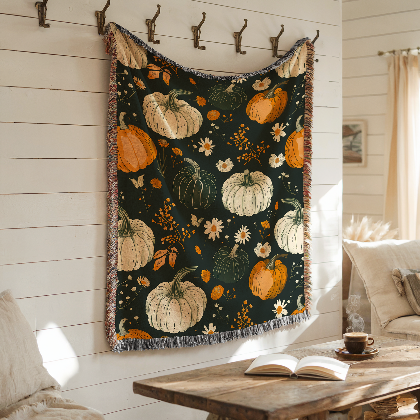Pumpkin Patch Woven Blanket | Jumbo’s Pumpkin Patch | Fall Home Decor & Cozy Throw