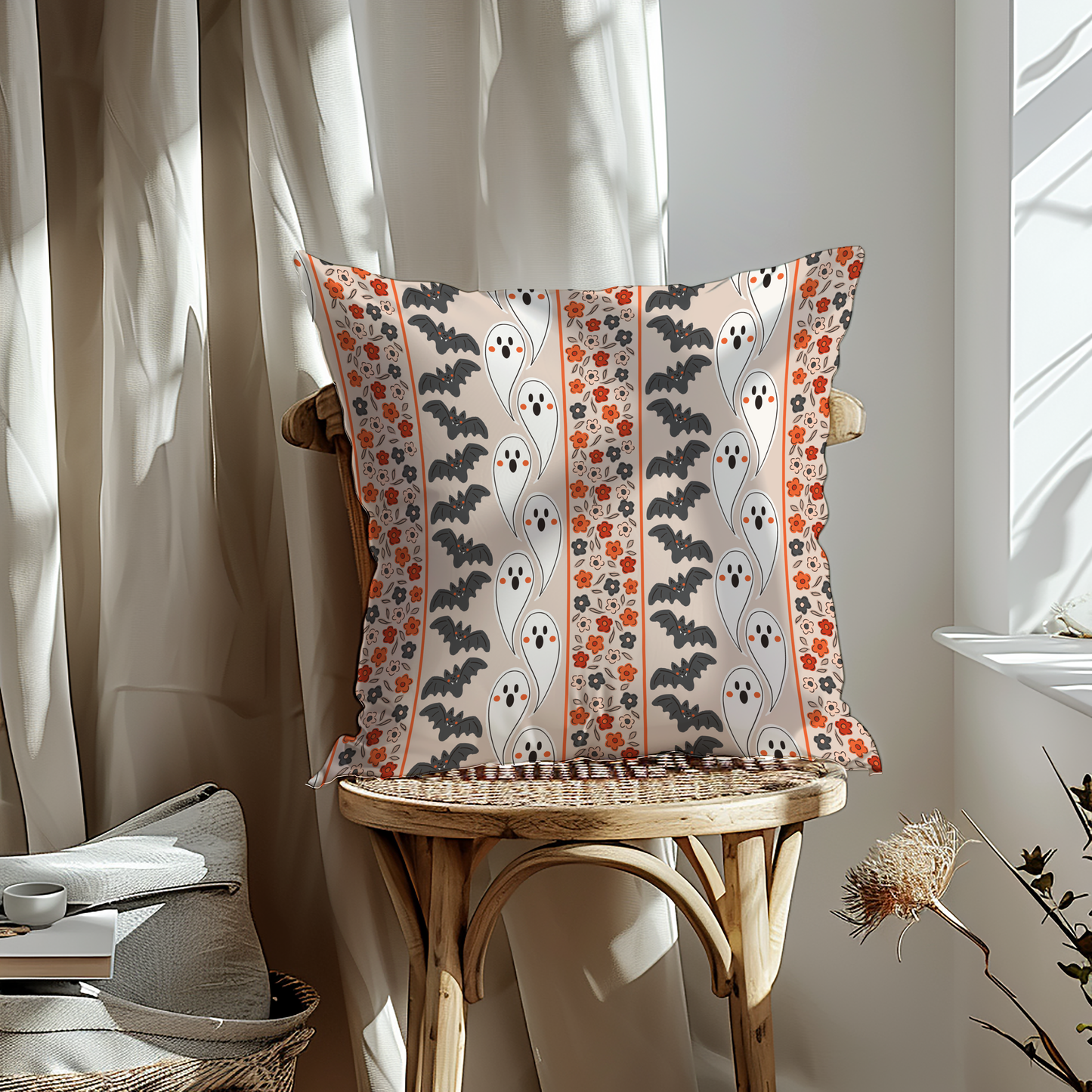 Halloween Ghost Pillow Cover | Jumbo’s Pumpkin Patch | Spooky Fall Home Décor