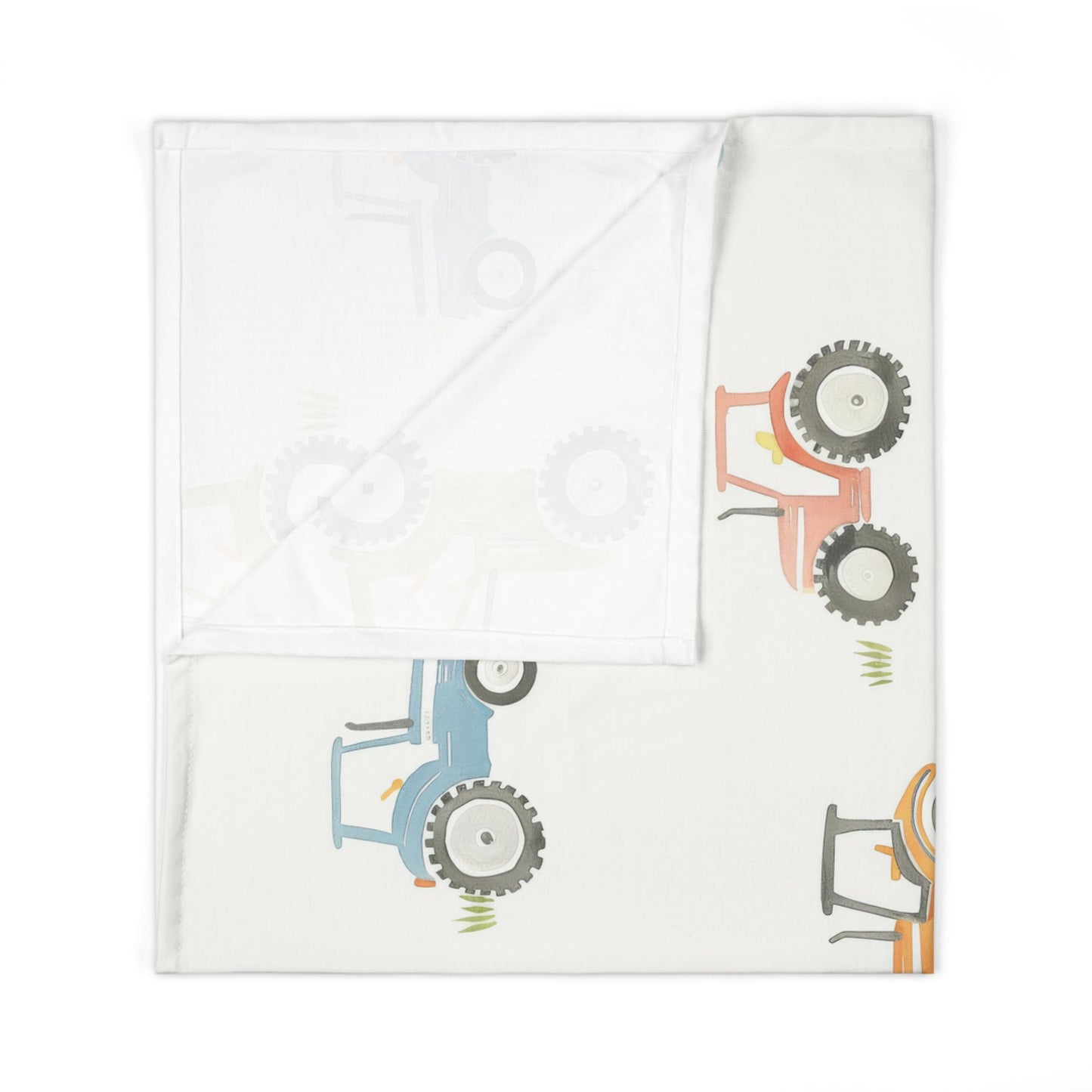 Tractor Dreams Baby Swaddle Blanket | Cozy Farm-Themed Nursery Essential