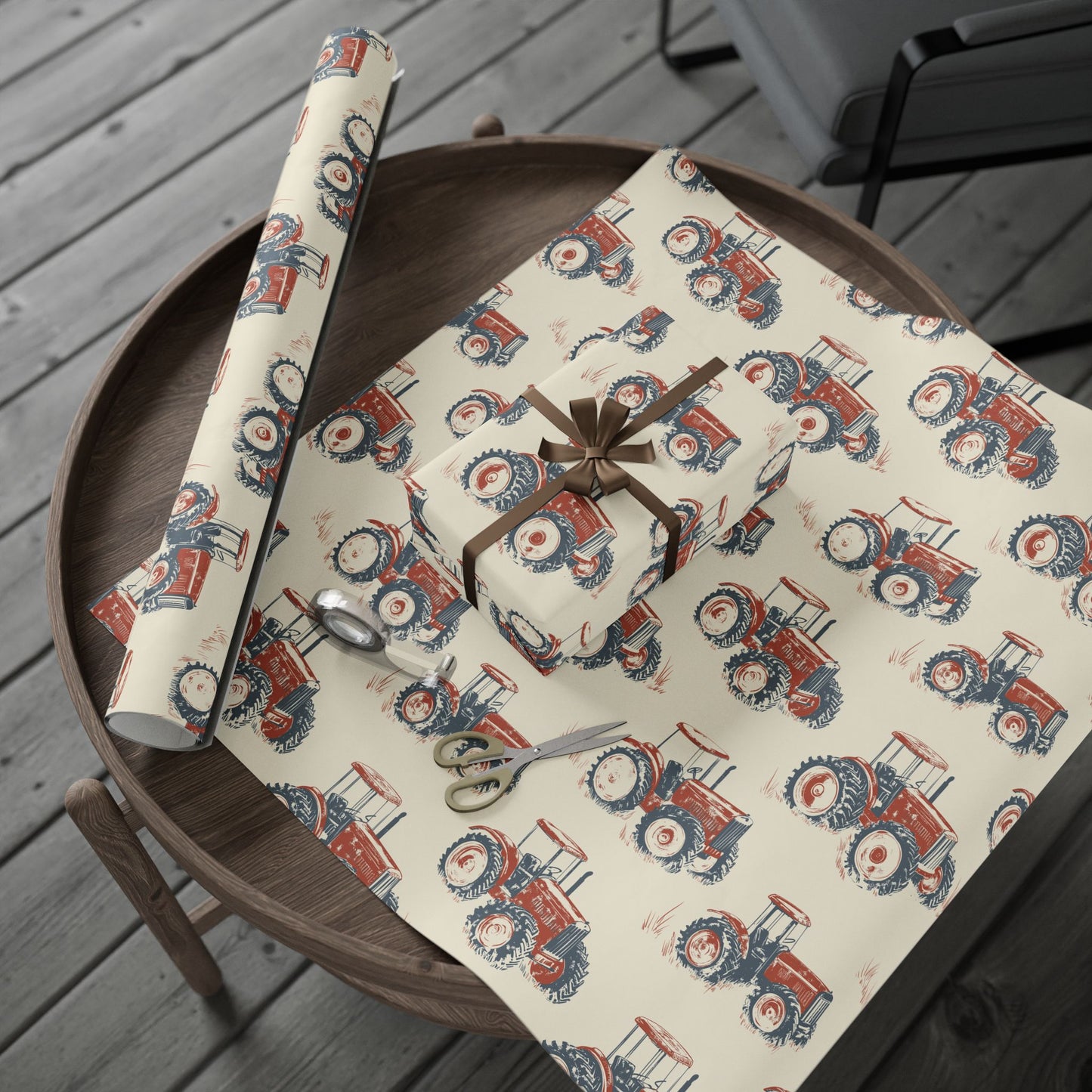 Tractor Wrapping Paper – Rustic Farm Gift Wrap for Kids & Families
