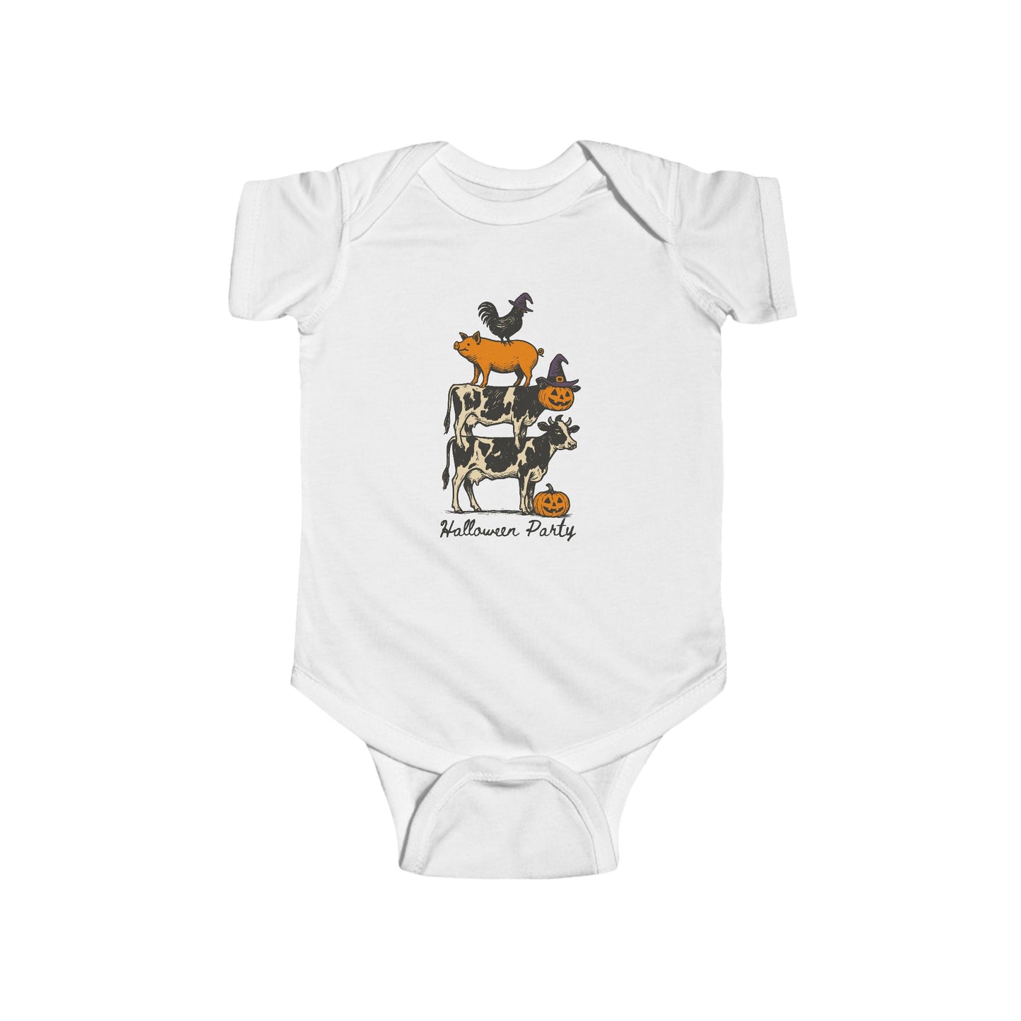 🎃 Halloween Party Farm Animals Infant Bodysuit