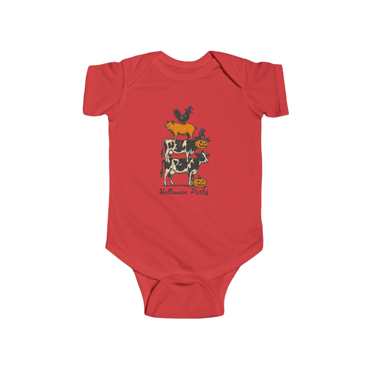🎃 Halloween Party Farm Animals Infant Bodysuit