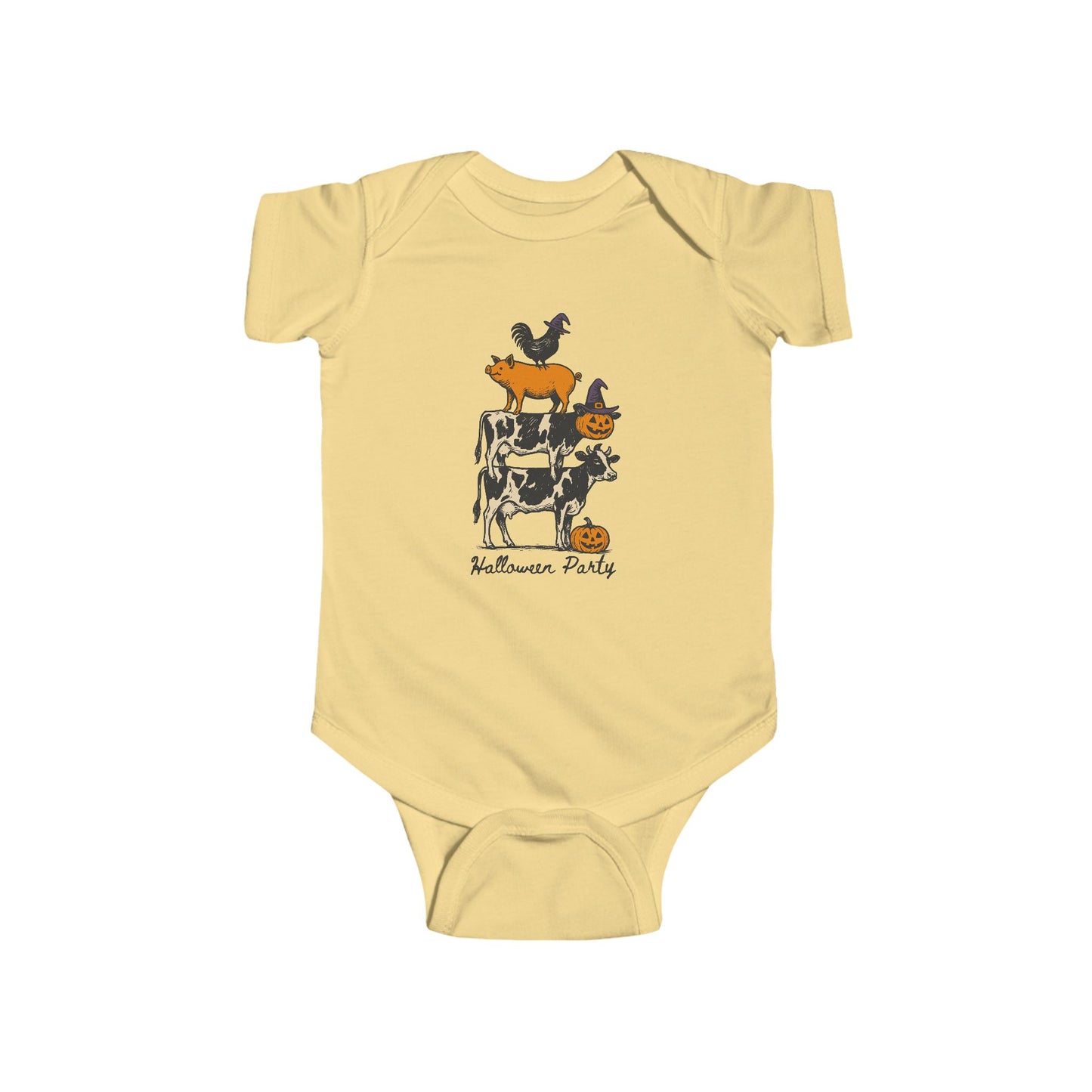 🎃 Halloween Party Farm Animals Infant Bodysuit