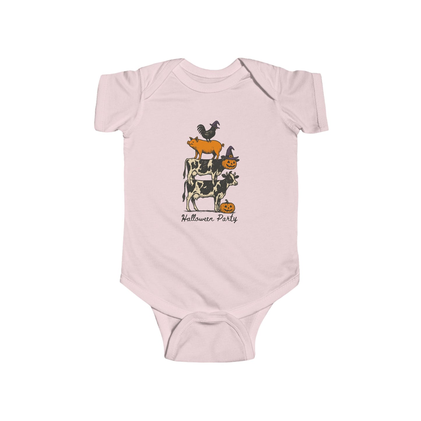 🎃 Halloween Party Farm Animals Infant Bodysuit