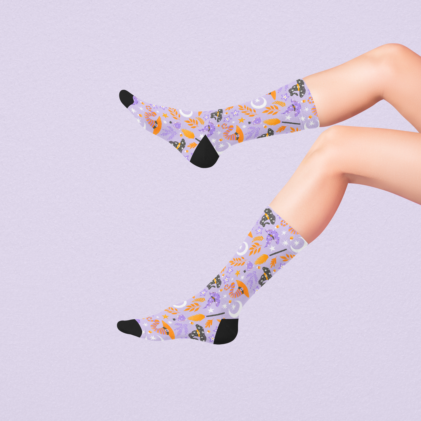 Halloween Crew Socks – Spooky Cats, Witch Hats & Fall Vibes