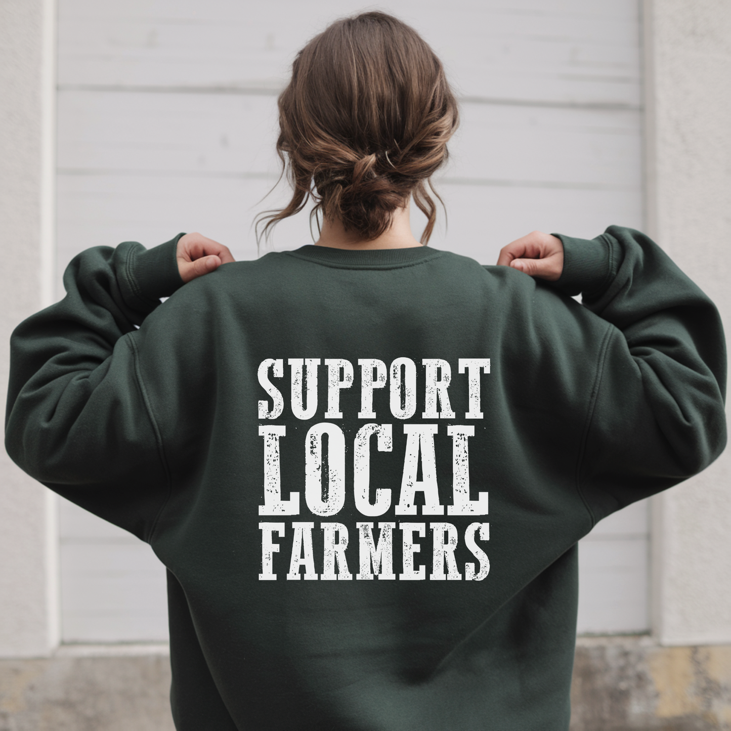 Farm Fresh & Cozy Crewneck – Support Local Farmers Sweatshirt