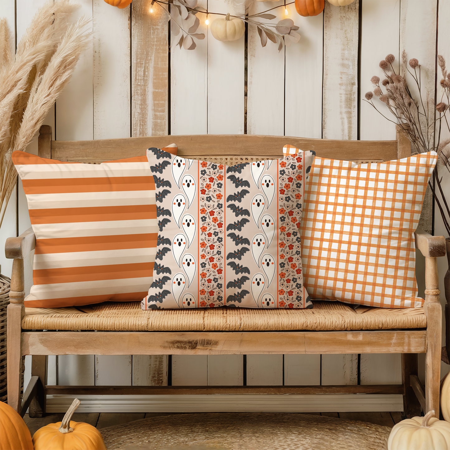 Halloween Ghost Pillow Cover | Jumbo’s Pumpkin Patch | Spooky Fall Home Décor