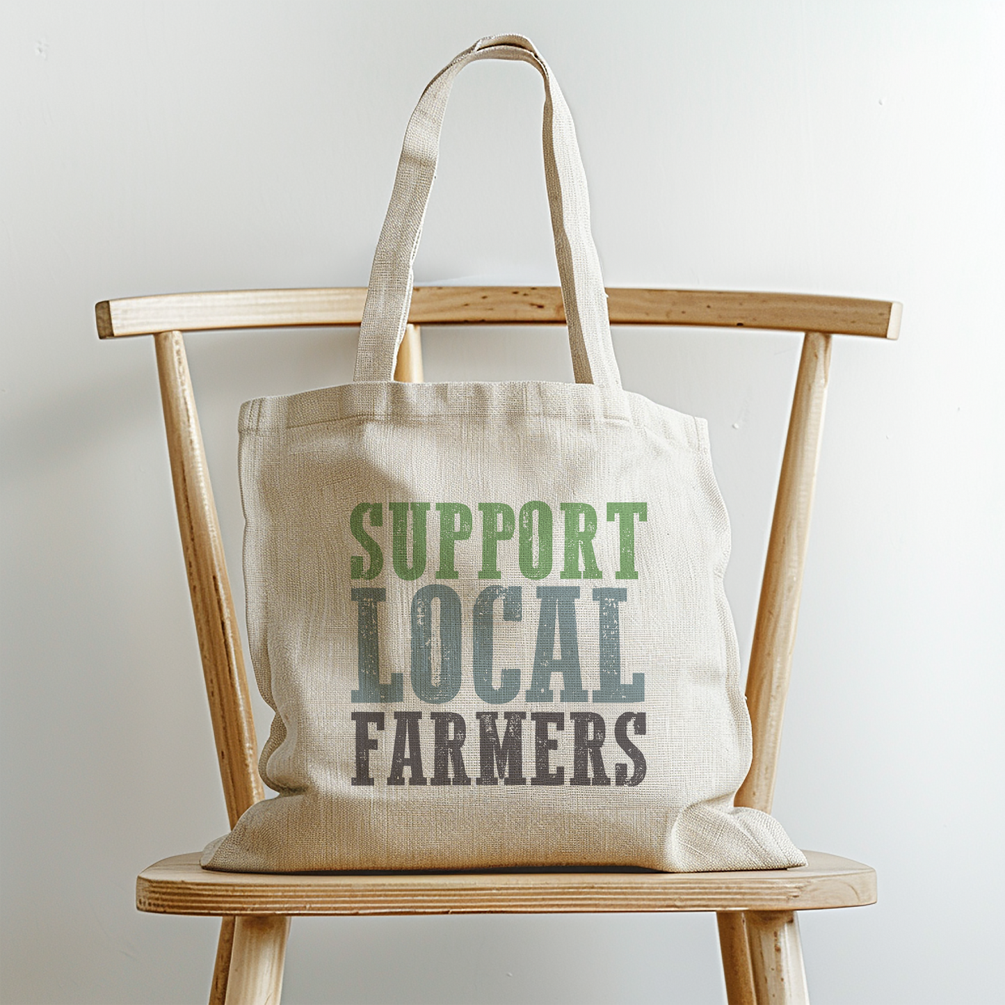 Support Local Farmers Cotton Canvas Tote Bag
