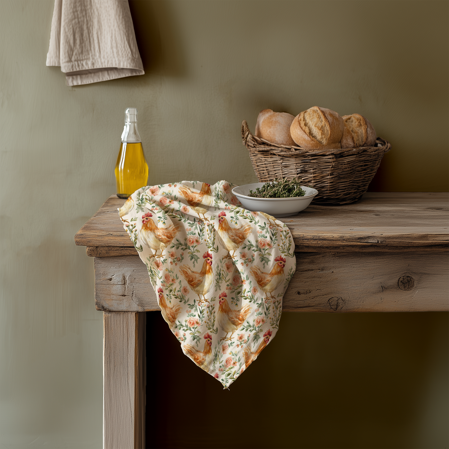Charming Chicken Cotton Tea Towel