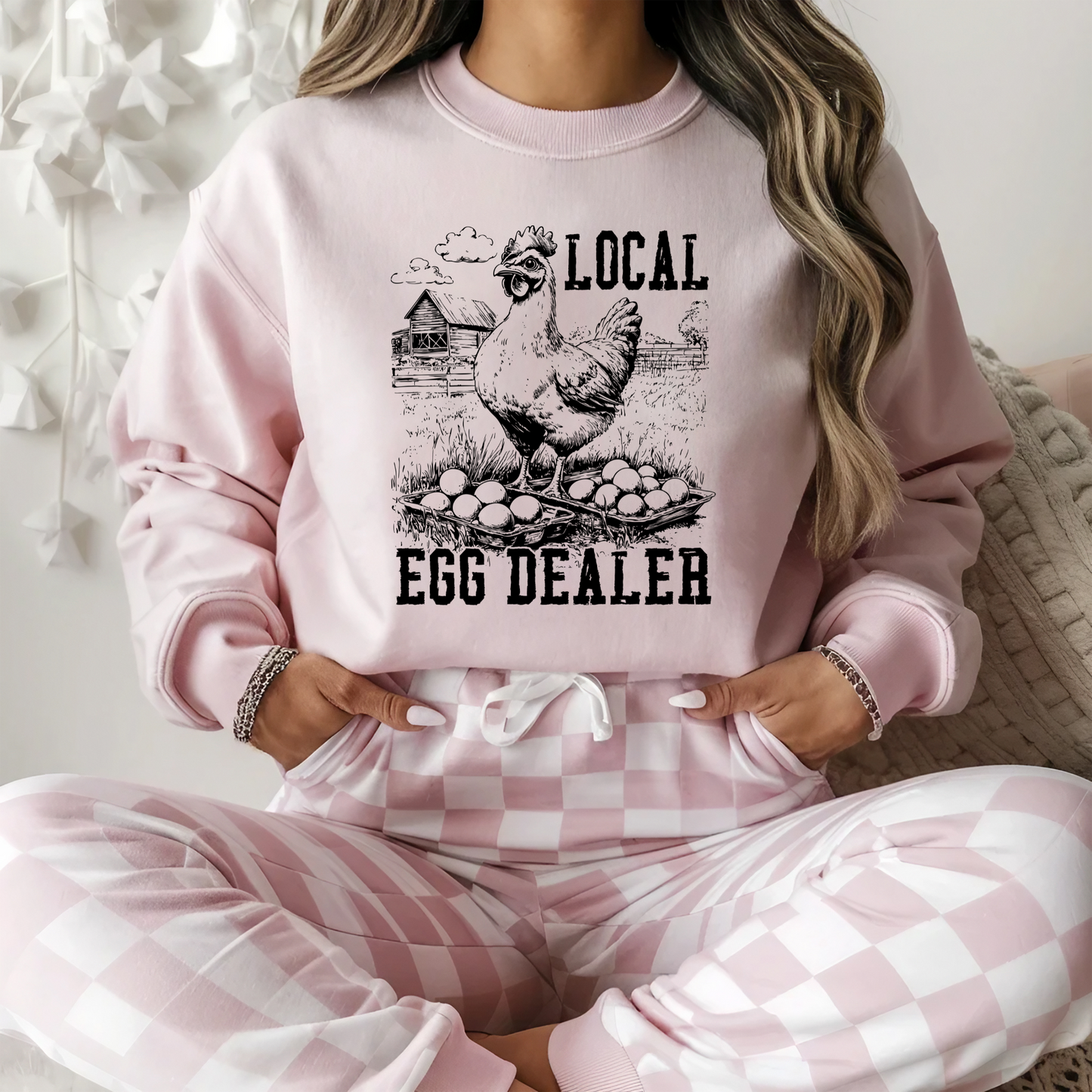Local Egg Dealer Sweatshirt | Funny Farm Graphic Crewneck | Multiple Colors