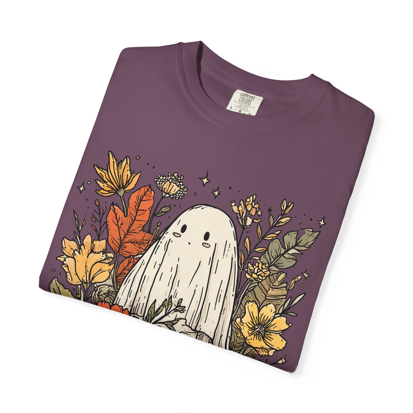 Spooky Ghost & Pumpkin Comfort Colors® Tee – Halloween Fall Graphic Shirt 🎃👻🌻