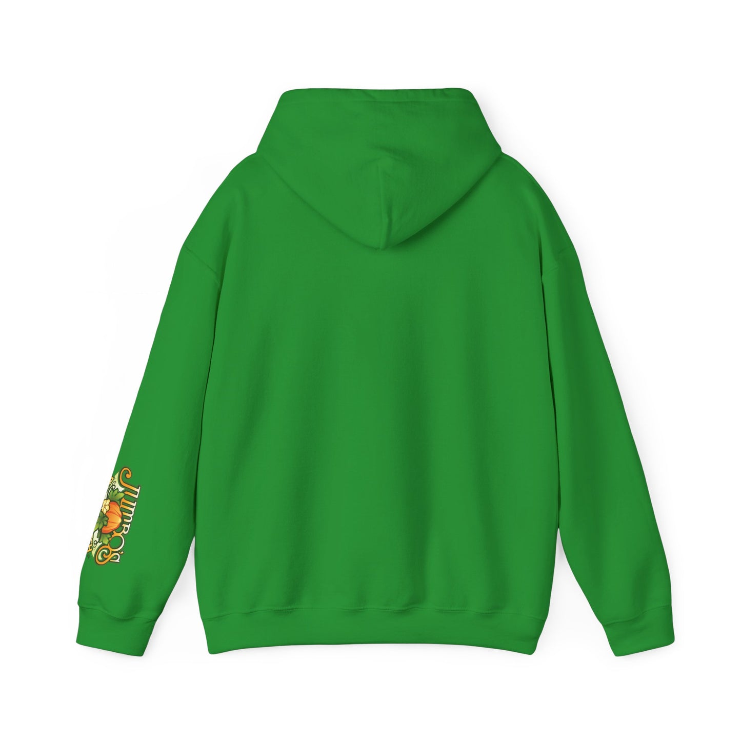 Pumpkin Season Gildan Hoodie | Jumbo’s Pumpkin Patch Logo Sleeve
