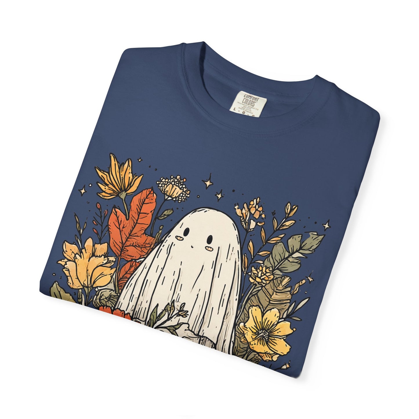 Spooky Ghost & Pumpkin Comfort Colors® Tee – Halloween Fall Graphic Shirt 🎃👻🌻