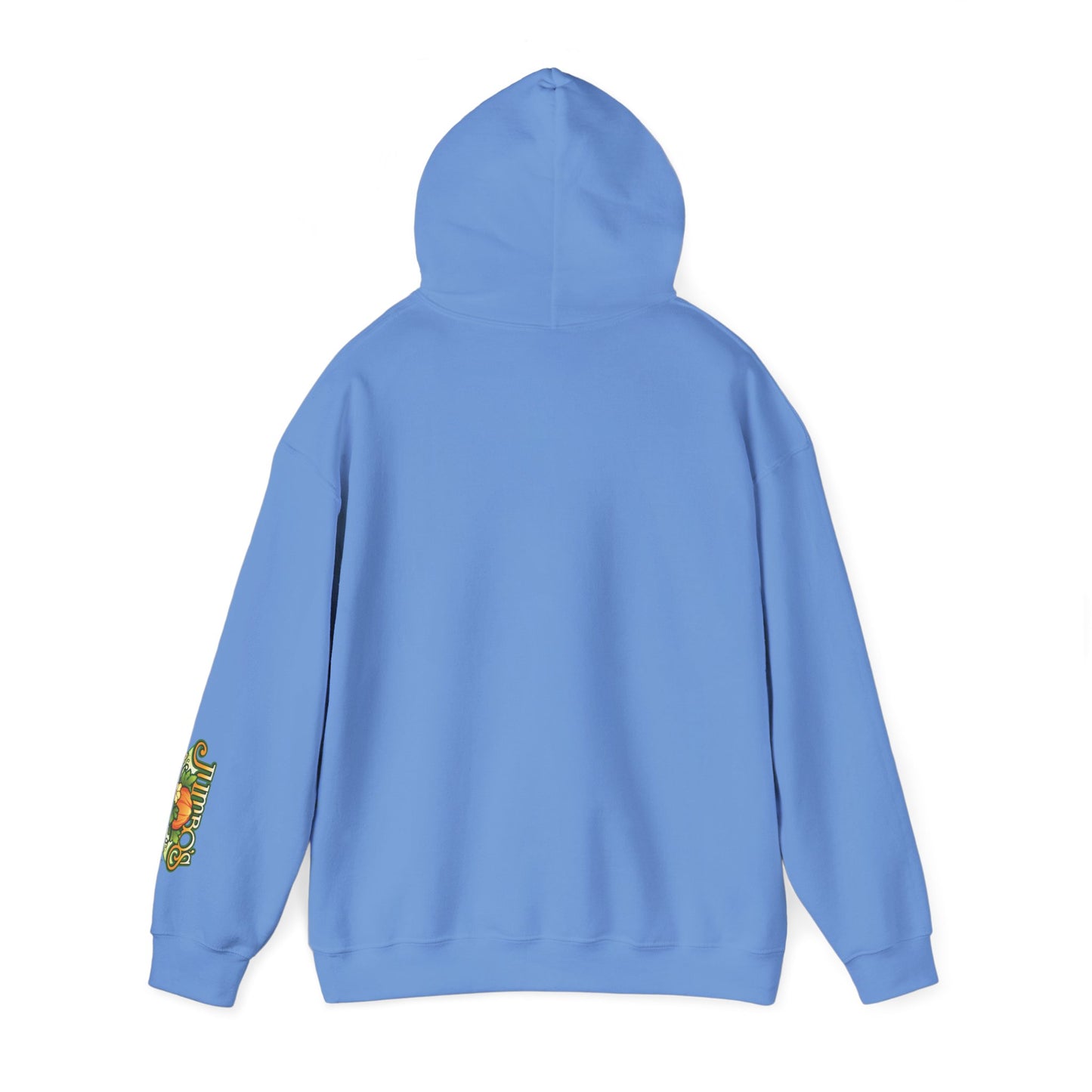 Pumpkin Season Gildan Hoodie | Jumbo’s Pumpkin Patch Logo Sleeve