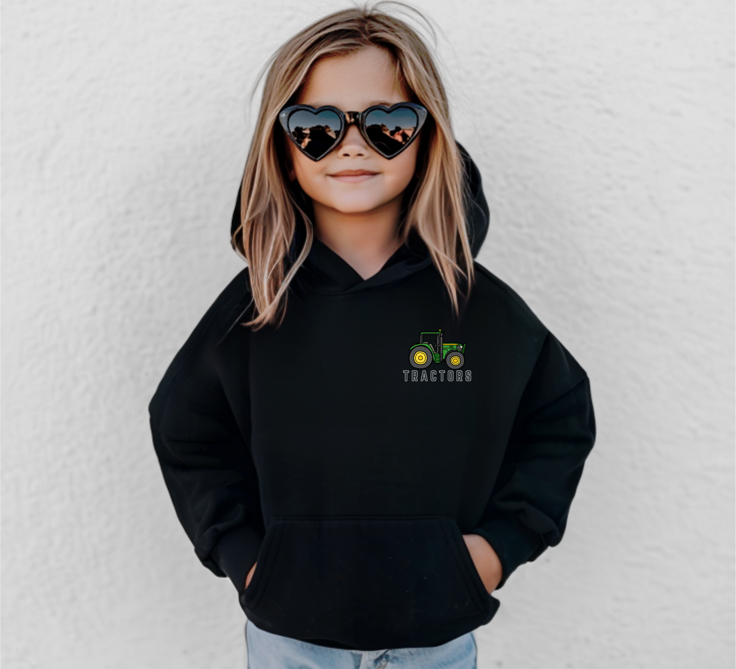 🚜 “Things I Do in My Spare Time” Kids Tractor Hoodie – Cozy & Fun Farmwear
