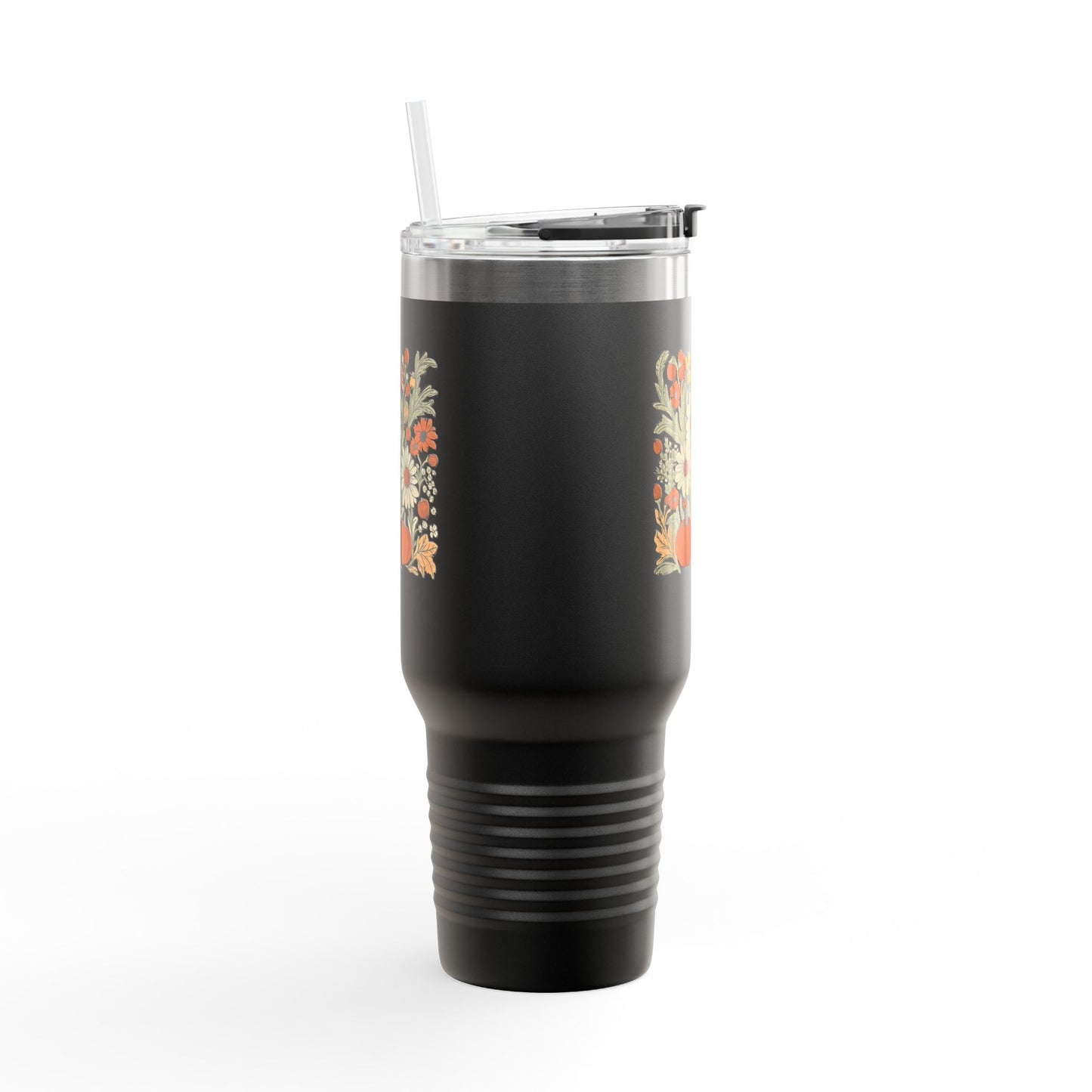 Fall Floral Insulated Travel Mug, 40oz - Eco-Friendly Cup, Autumn Decor, Perfect for Coffee Lovers, Seasonal Gift