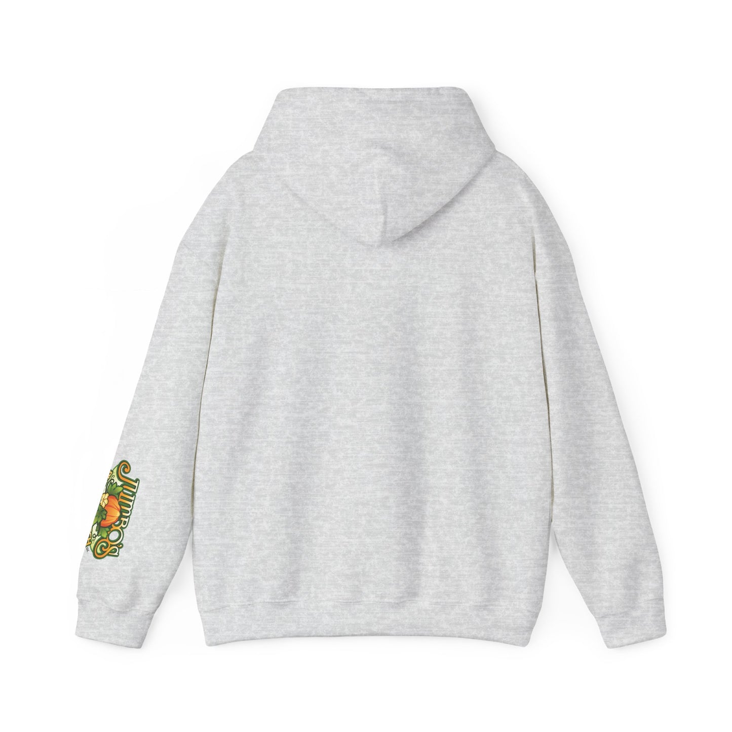 Pumpkin Season Gildan Hoodie | Jumbo’s Pumpkin Patch Logo Sleeve