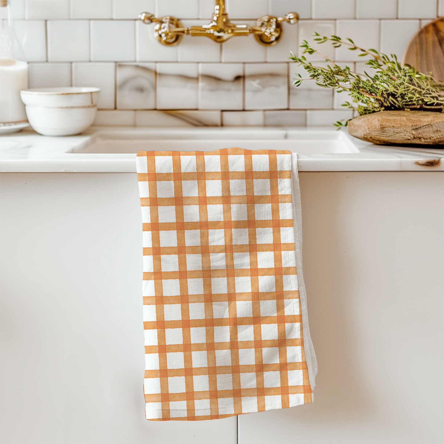 Ghost Tea Towel | Farmhouse Halloween Kitchen Décor | Spooky Cotton Dish Towel