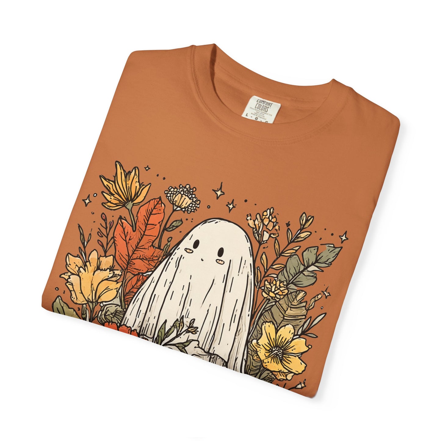 Spooky Ghost & Pumpkin Comfort Colors® Tee – Halloween Fall Graphic Shirt 🎃👻🌻