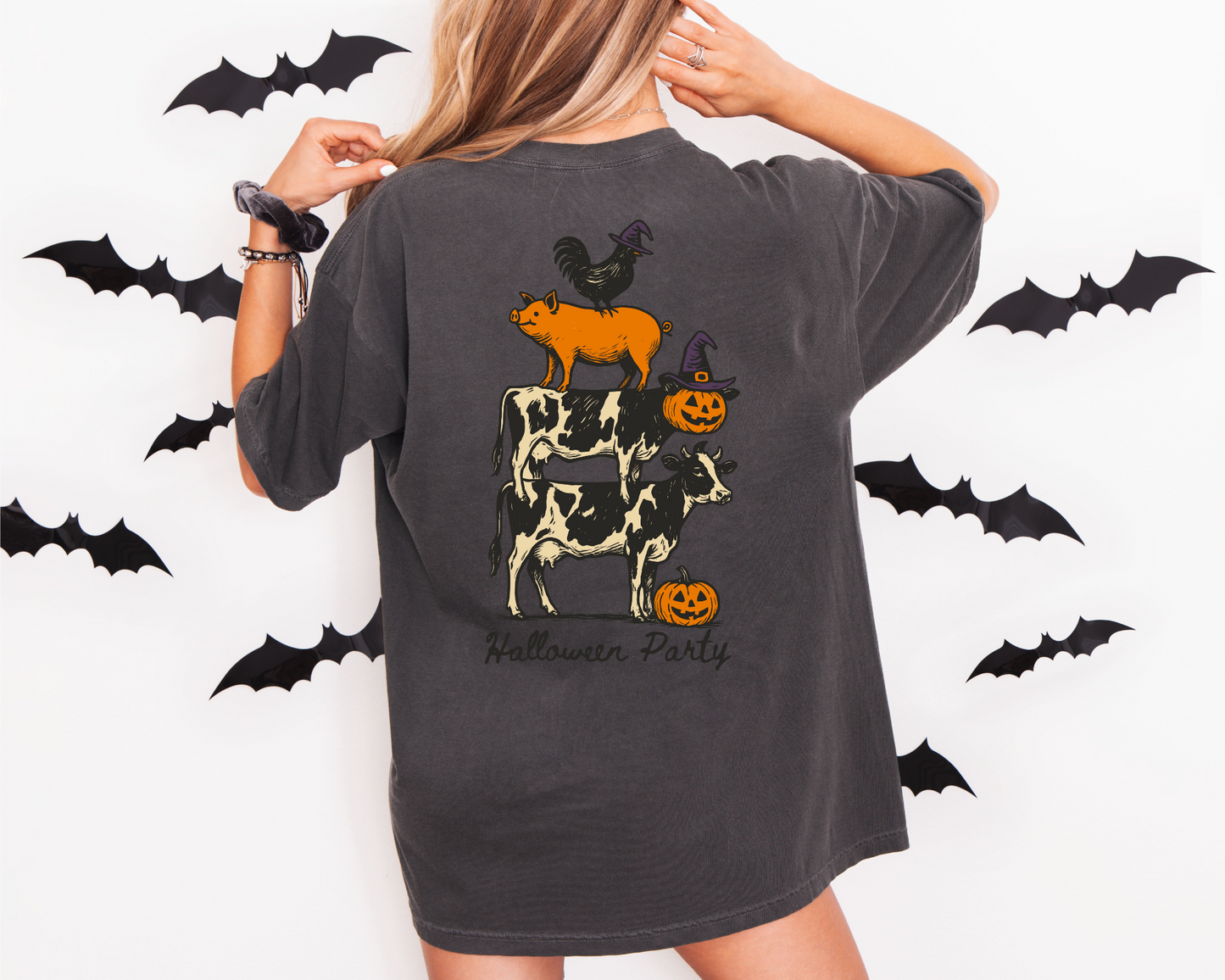 🎃 Halloween Party Cow Comfort Colors Tee