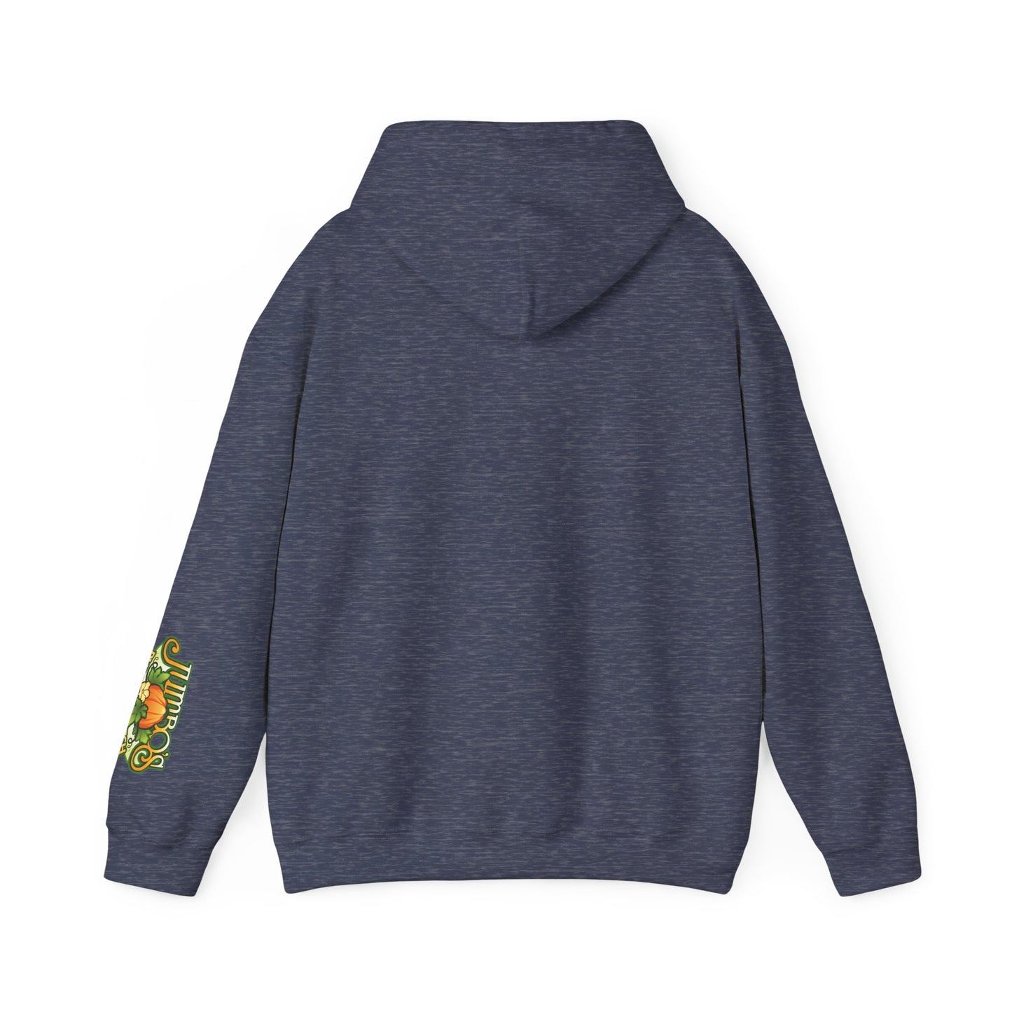 Pumpkin Season Gildan Hoodie | Jumbo’s Pumpkin Patch Logo Sleeve