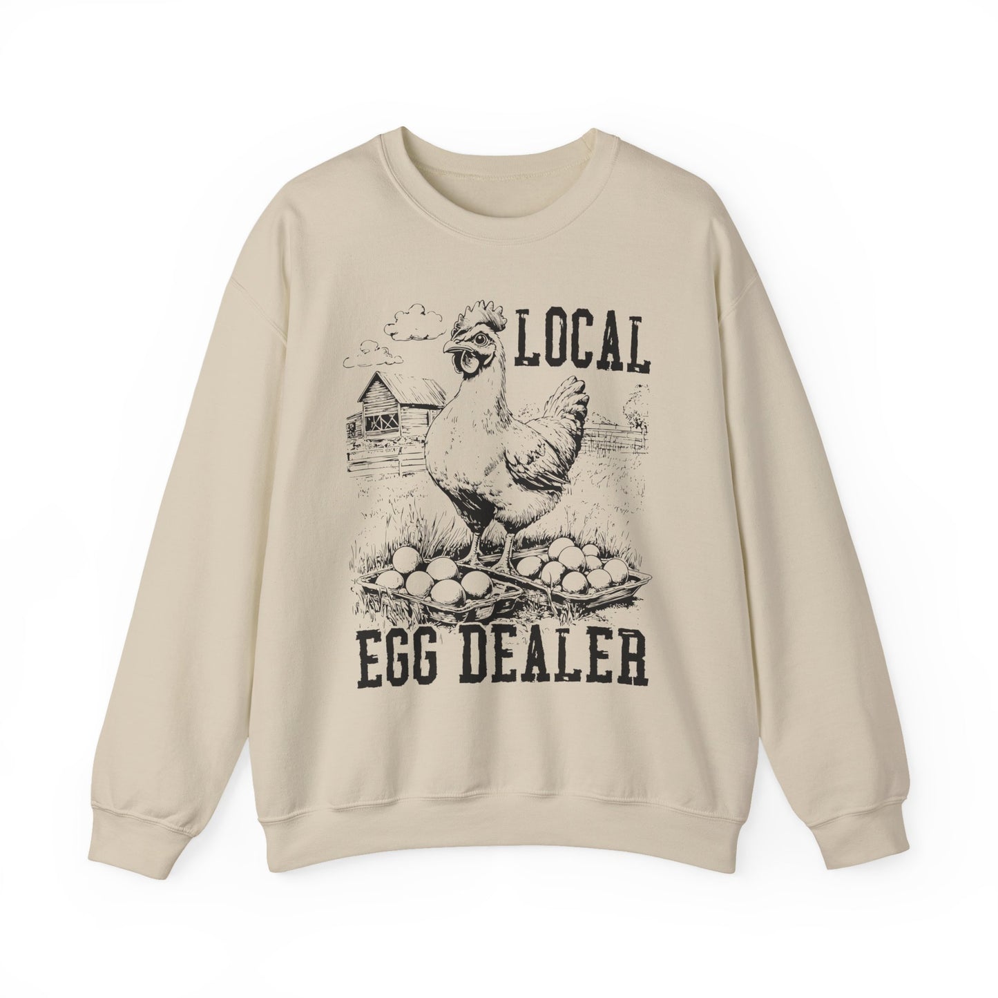 Local Egg Dealer Sweatshirt | Funny Farm Graphic Crewneck | Multiple Colors