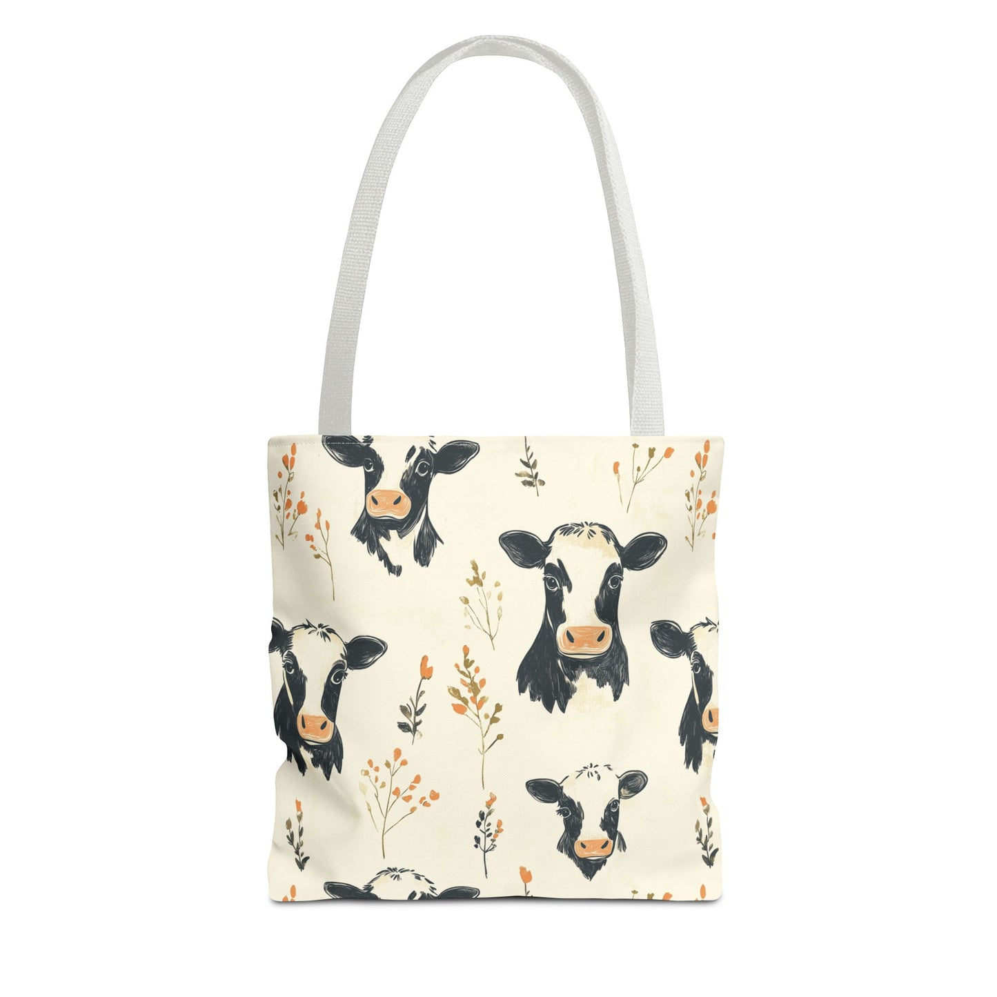 Farmhouse Cow Tote Bag | Rustic Country Market Tote | Reusable Eco-Friendly Bag