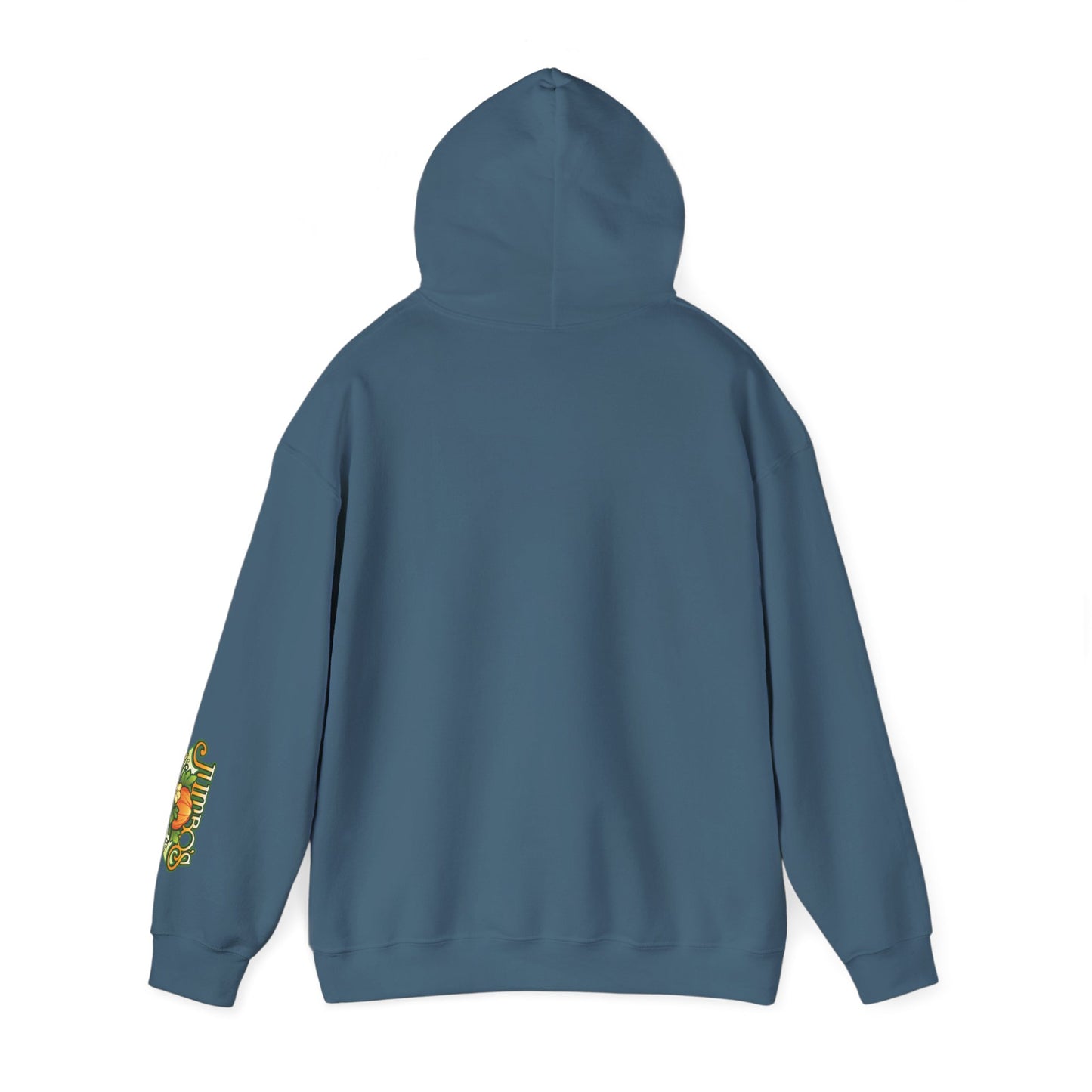 Pumpkin Season Gildan Hoodie | Jumbo’s Pumpkin Patch Logo Sleeve