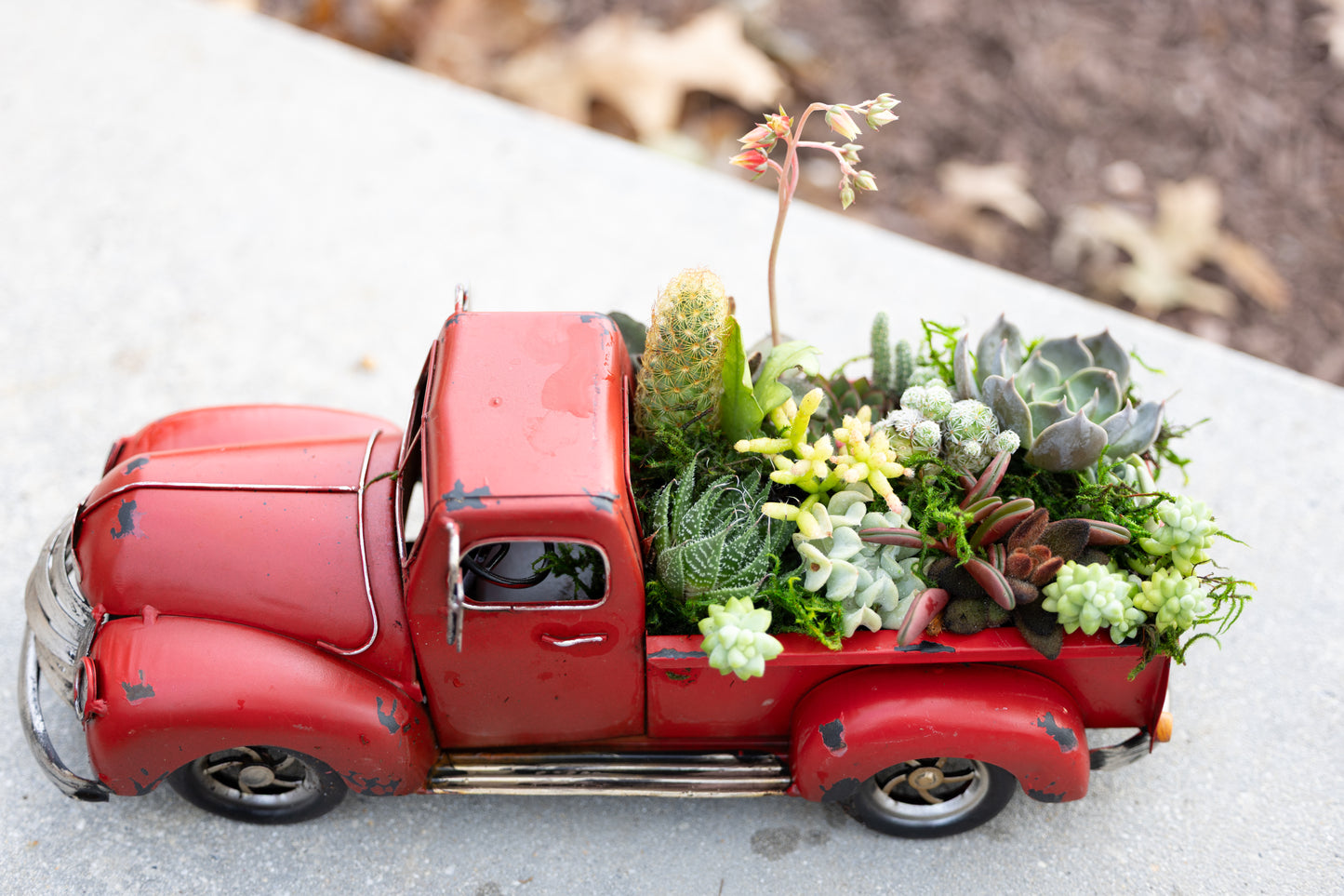 🛻Red Pickup Truck Planter