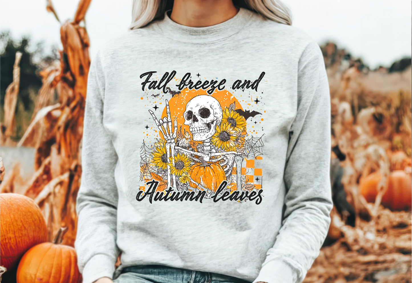 Fall Breeze & Autumn Leaves Gildan™️ Crewneck Sweatshirt
