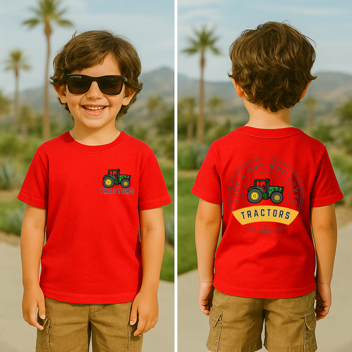 Just A Boy Who Loves Tractors Gildan™️ Kids Tee
