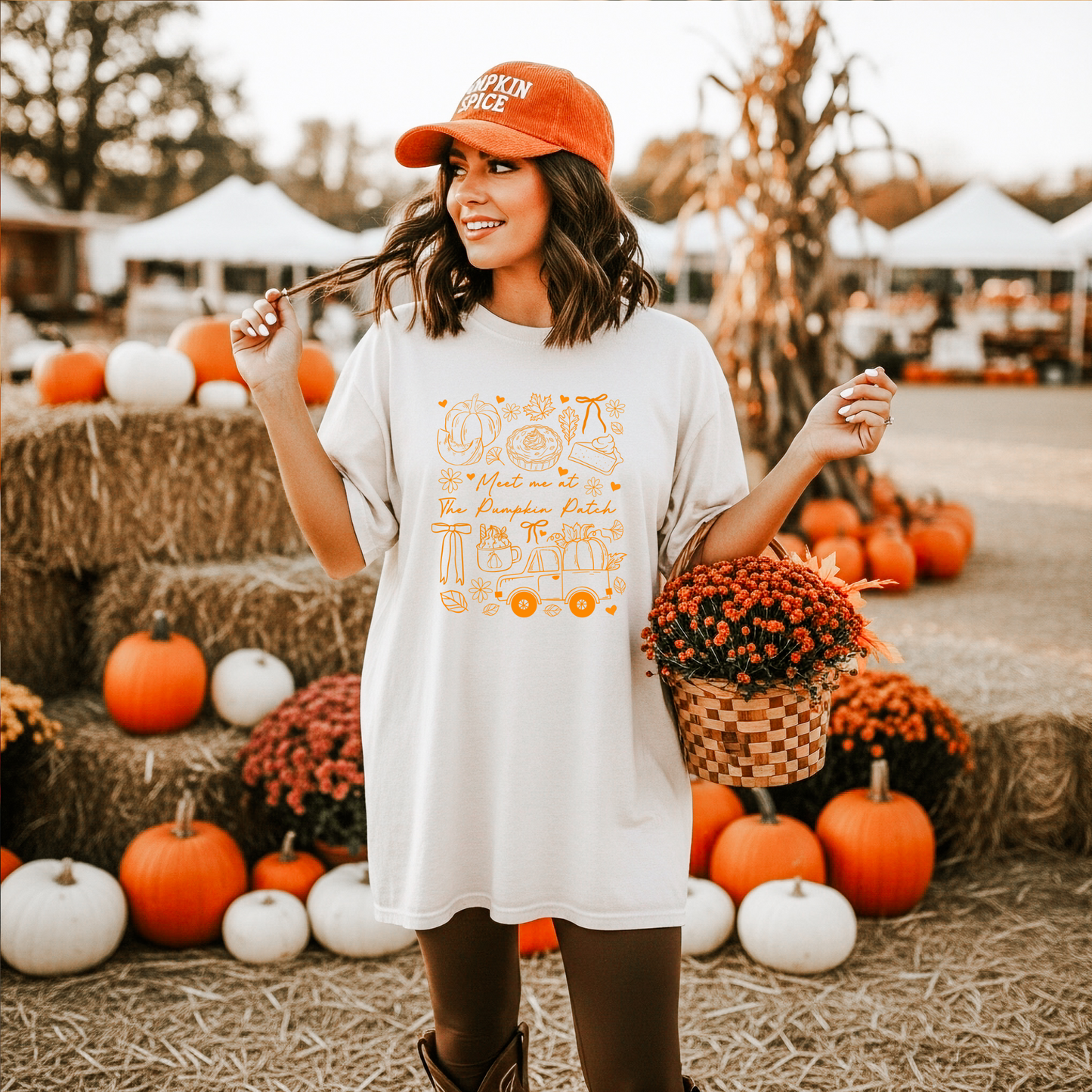 Meet Me At The Pumpkin Patch Gildan™ Adult Unisex T-Shirt – Cozy Fall Graphic Tee
