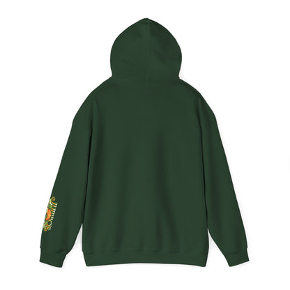 Pumpkin Season Gildan Hoodie | Jumbo’s Pumpkin Patch Logo Sleeve